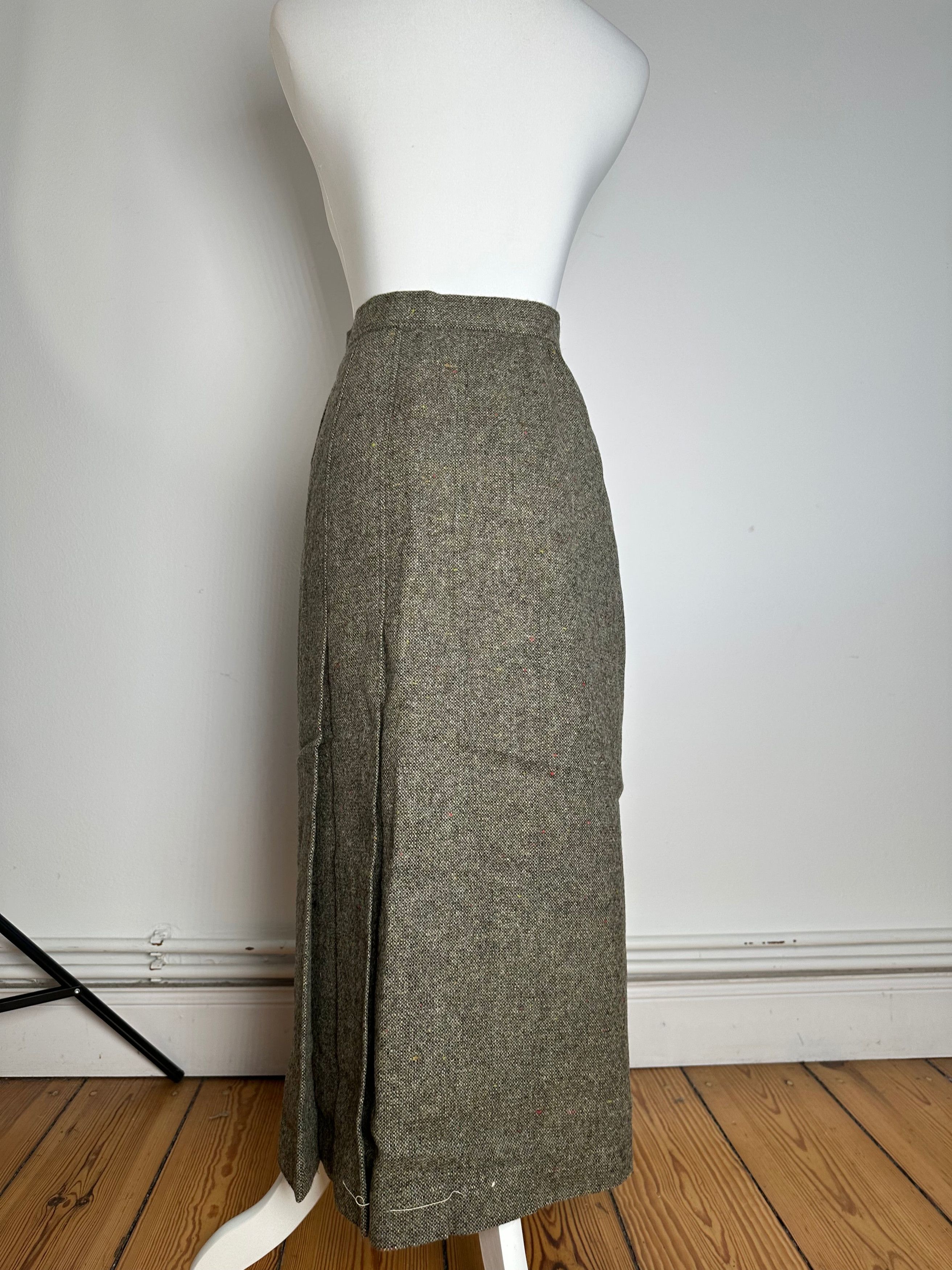 Dior Vintage Wool Long Skirt Grey M Size 30" / US 8 / IT 44 - 3 Thumbnail