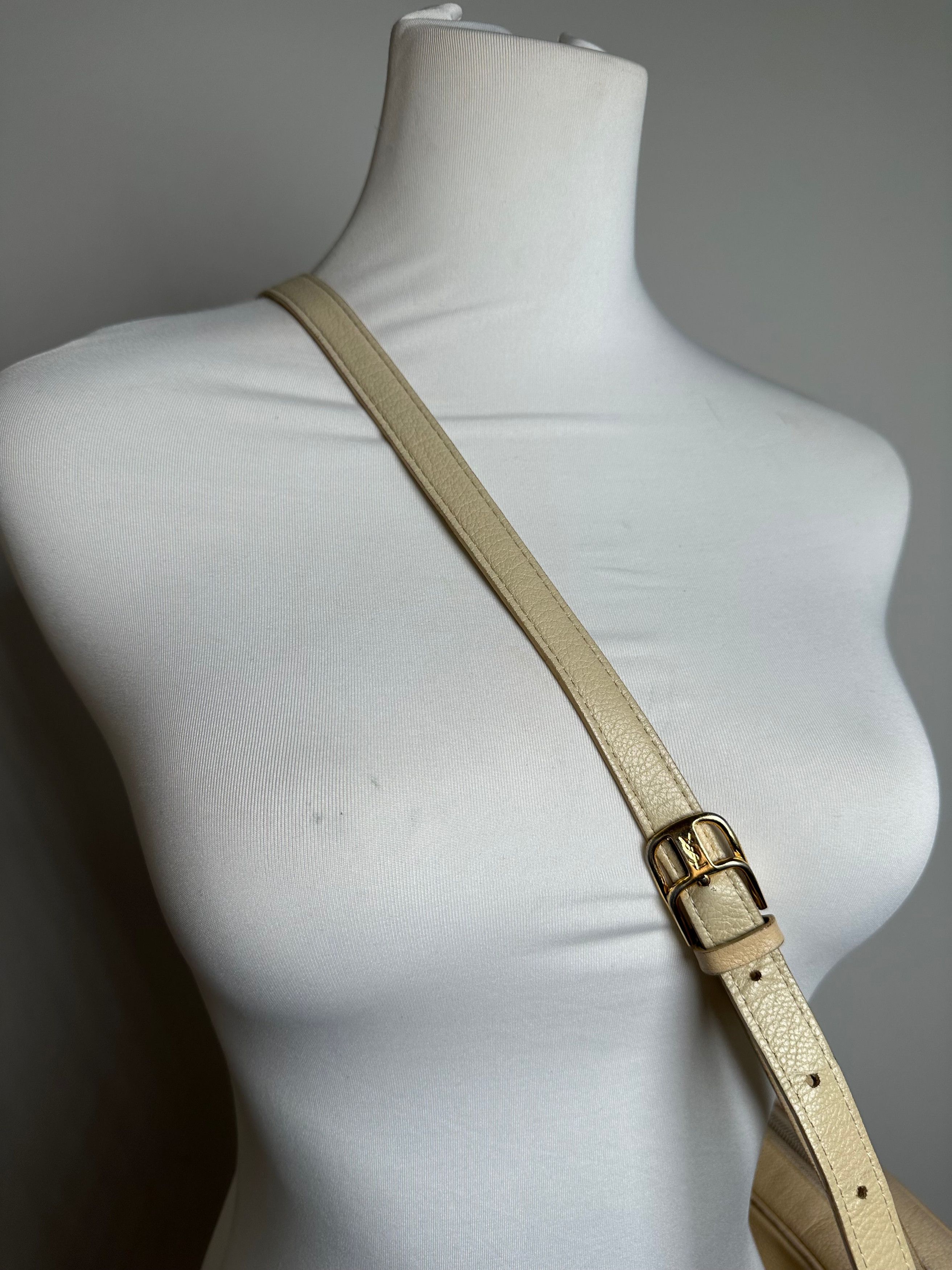 Other Vintage Yves Saint Laurent Leather Shoulder Bag Beige Size ONE SIZE - 11 Thumbnail