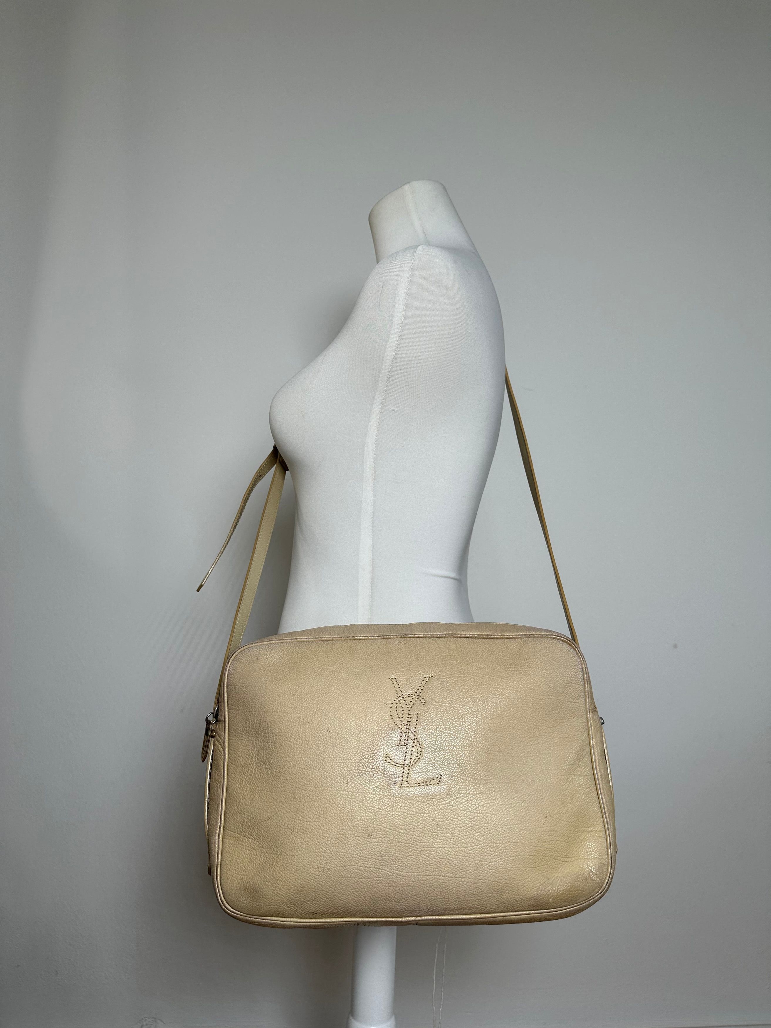 Other Vintage Yves Saint Laurent Leather Shoulder Bag Beige Size ONE SIZE - 3 Thumbnail