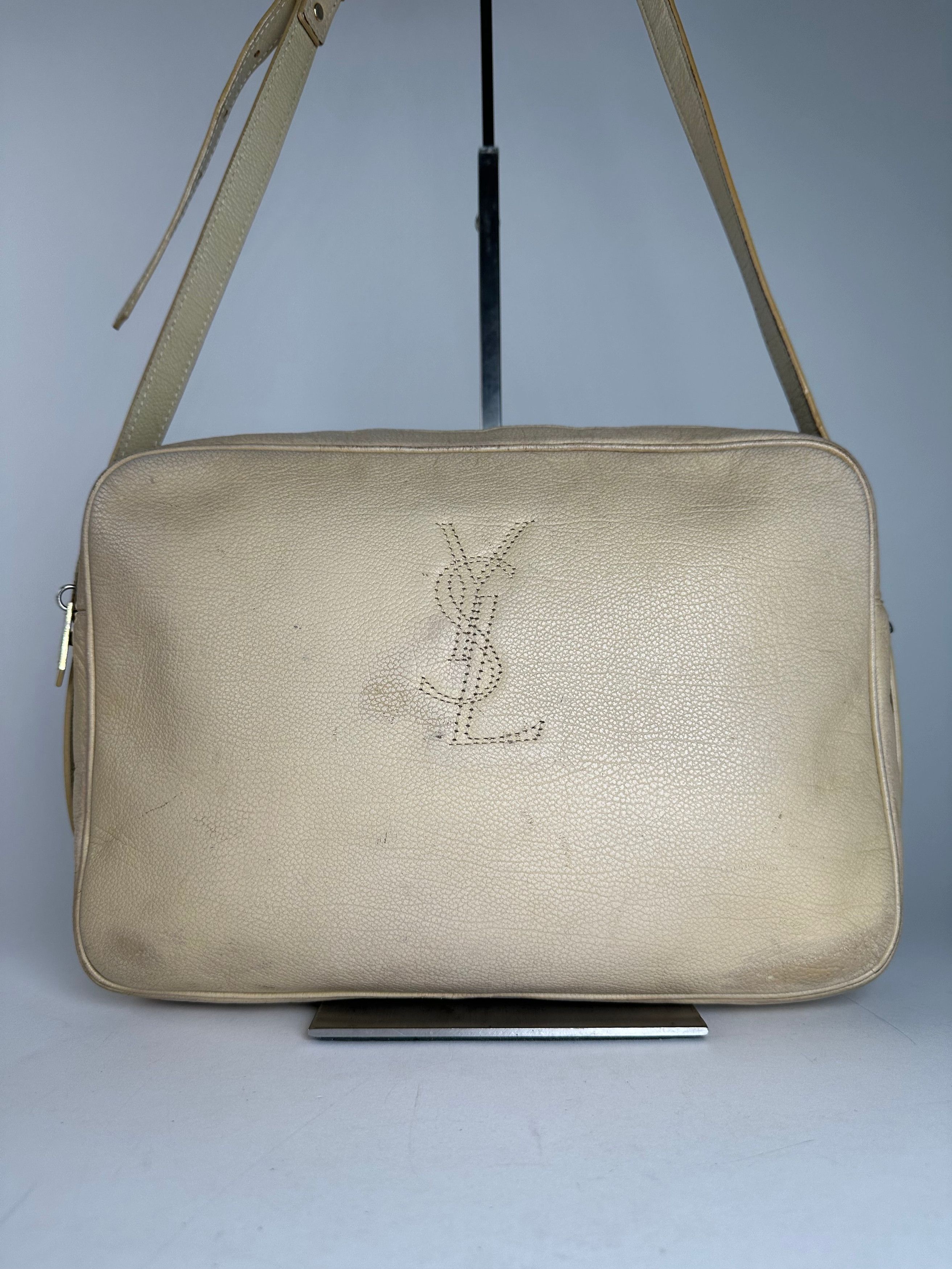 Other Vintage Yves Saint Laurent Leather Shoulder Bag Beige Size ONE SIZE - 12 Thumbnail