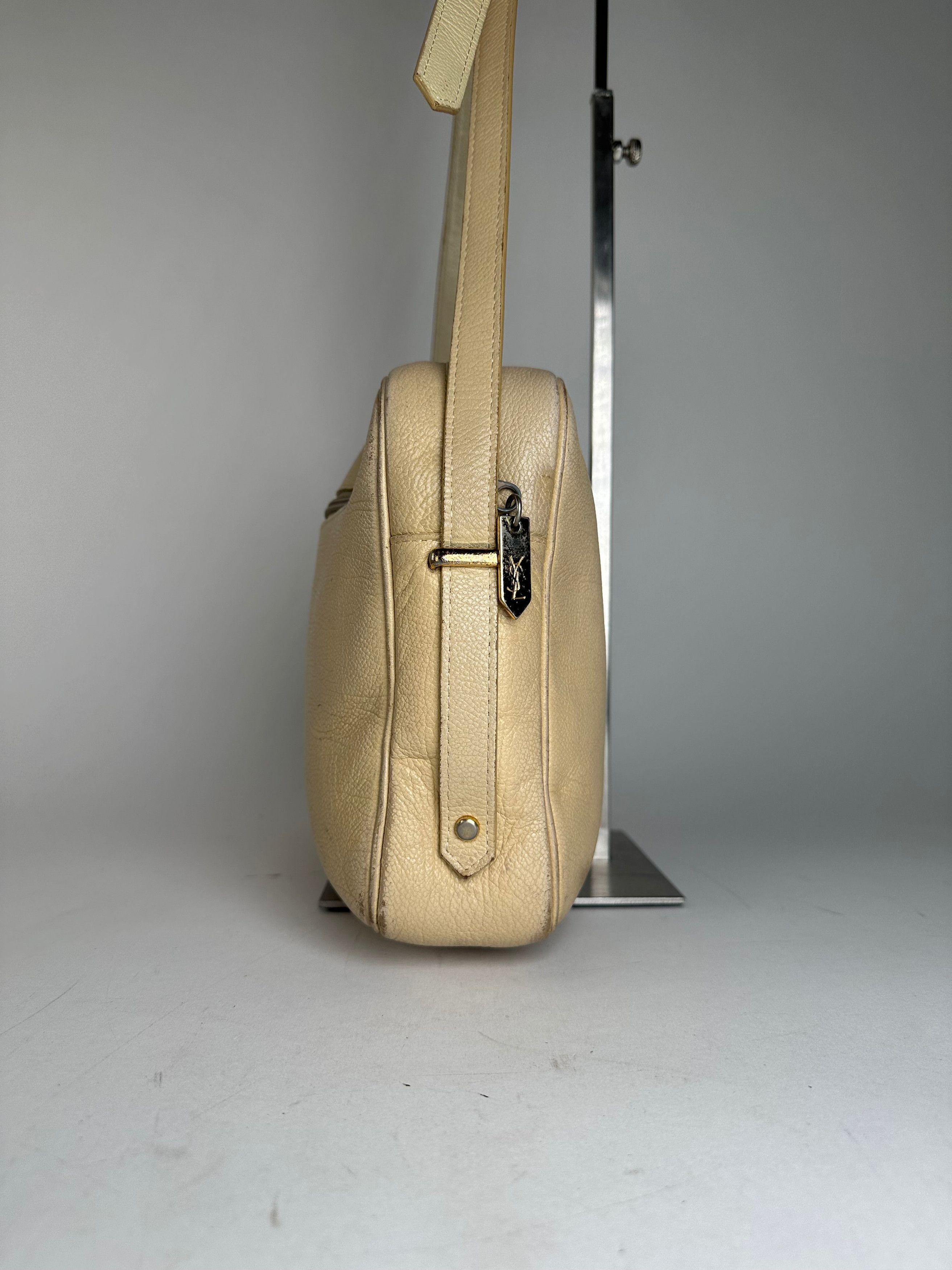 Other Vintage Yves Saint Laurent Leather Shoulder Bag Beige Size ONE SIZE - 8 Thumbnail