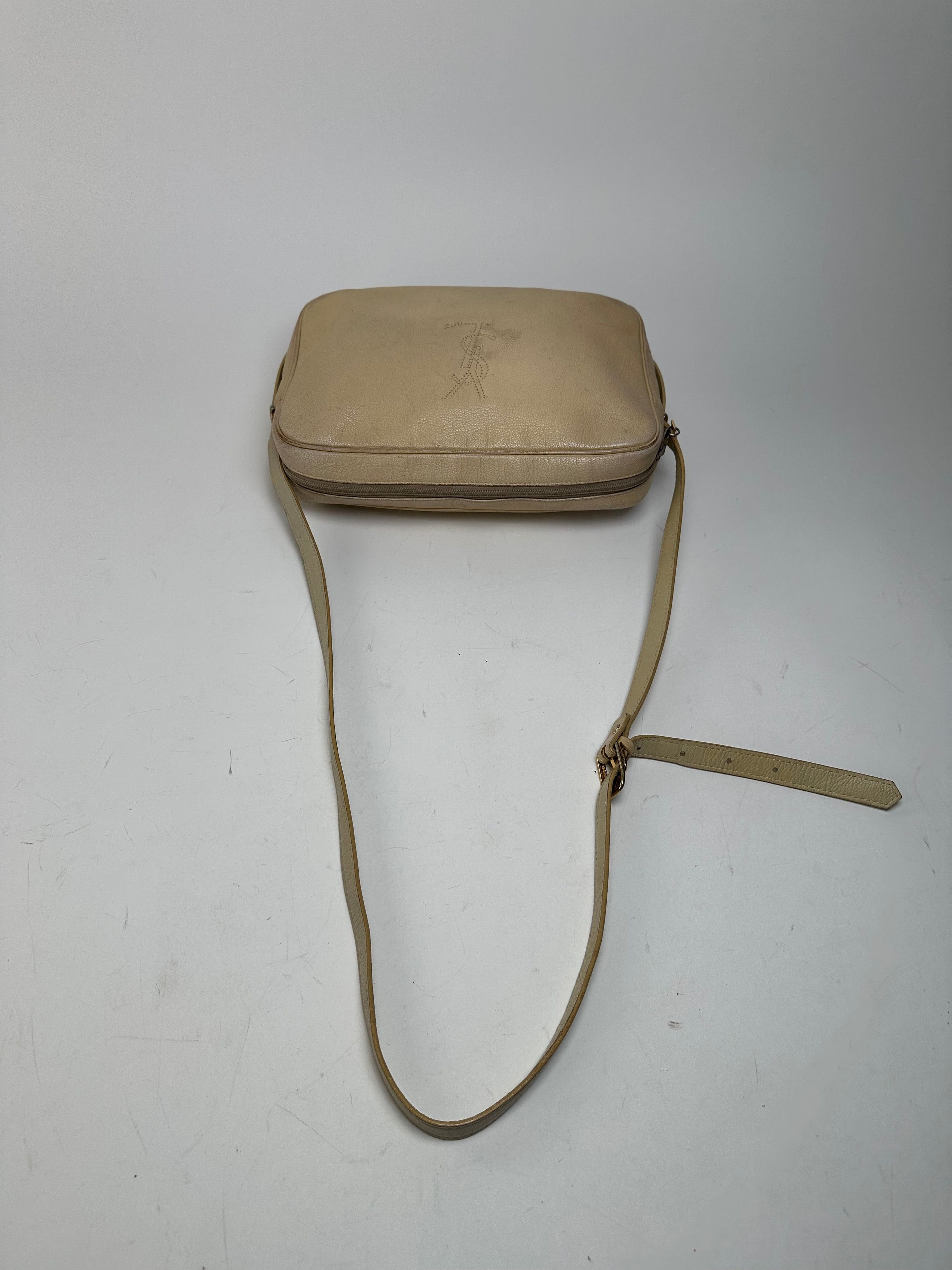 Other Vintage Yves Saint Laurent Leather Shoulder Bag Beige Size ONE SIZE - 9 Thumbnail