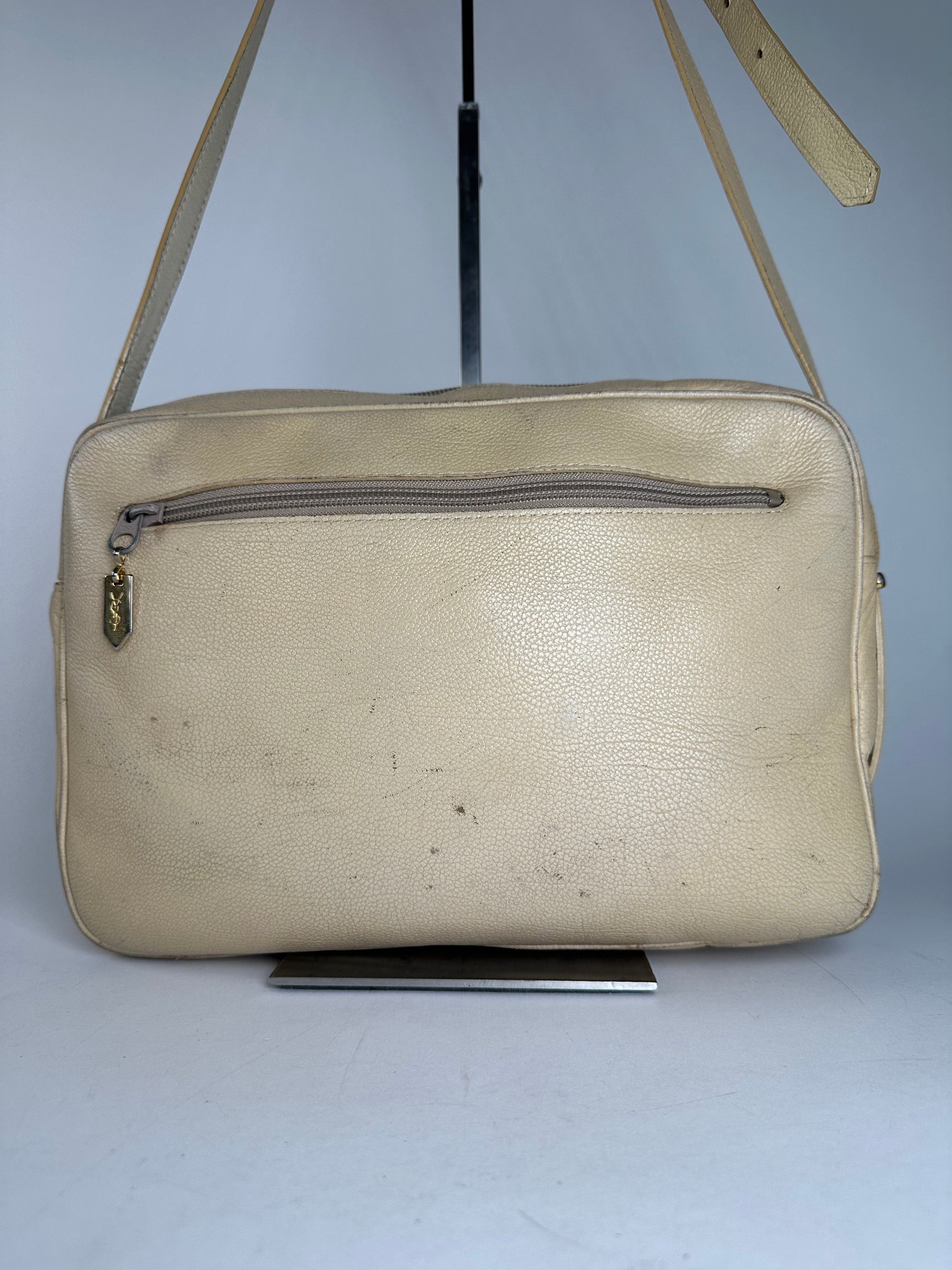Other Vintage Yves Saint Laurent Leather Shoulder Bag Beige Size ONE SIZE - 13 Thumbnail