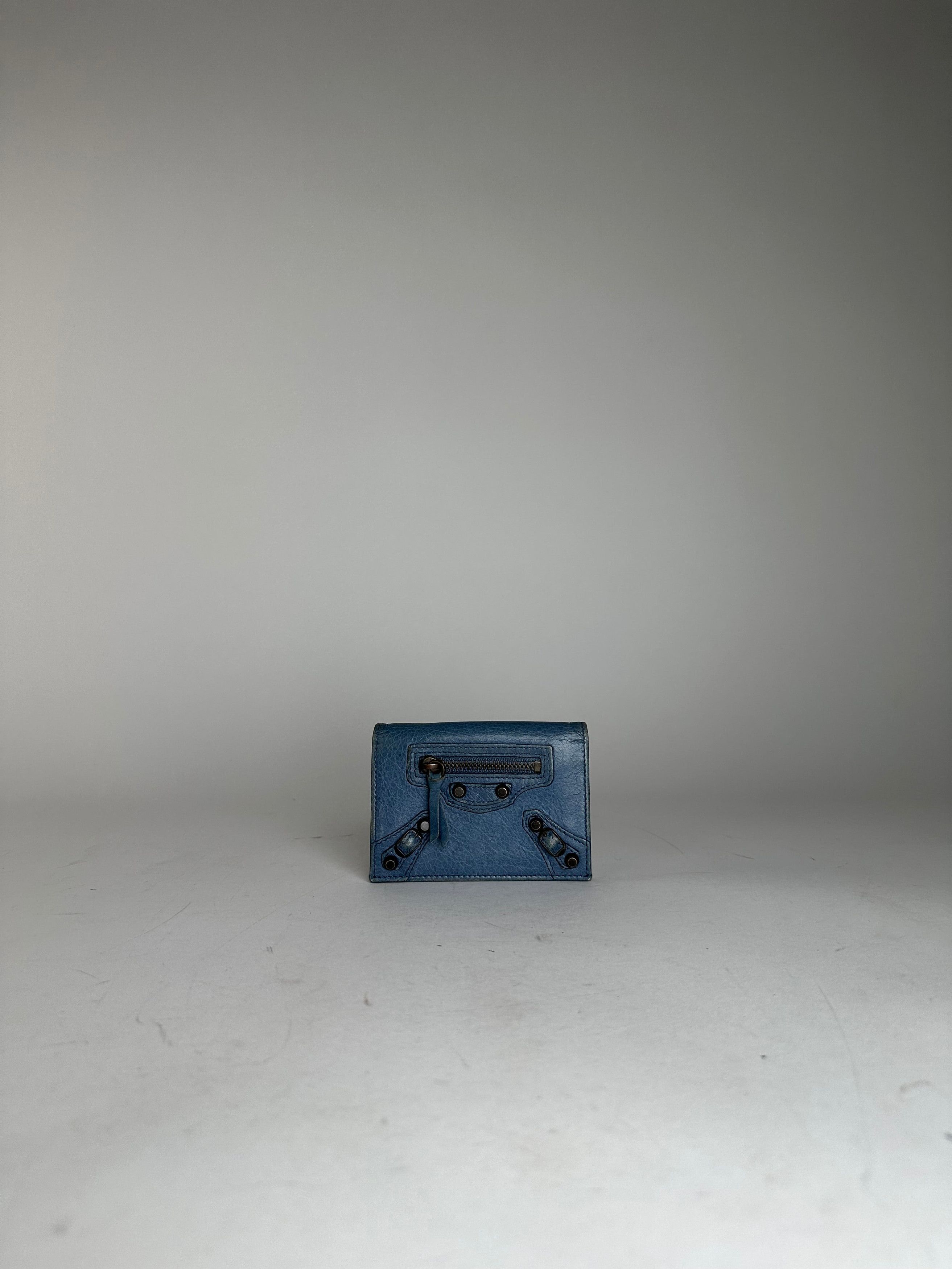 Balenciaga Vintage Leather City Card Holder Blue Size ONE SIZE - 10 Thumbnail