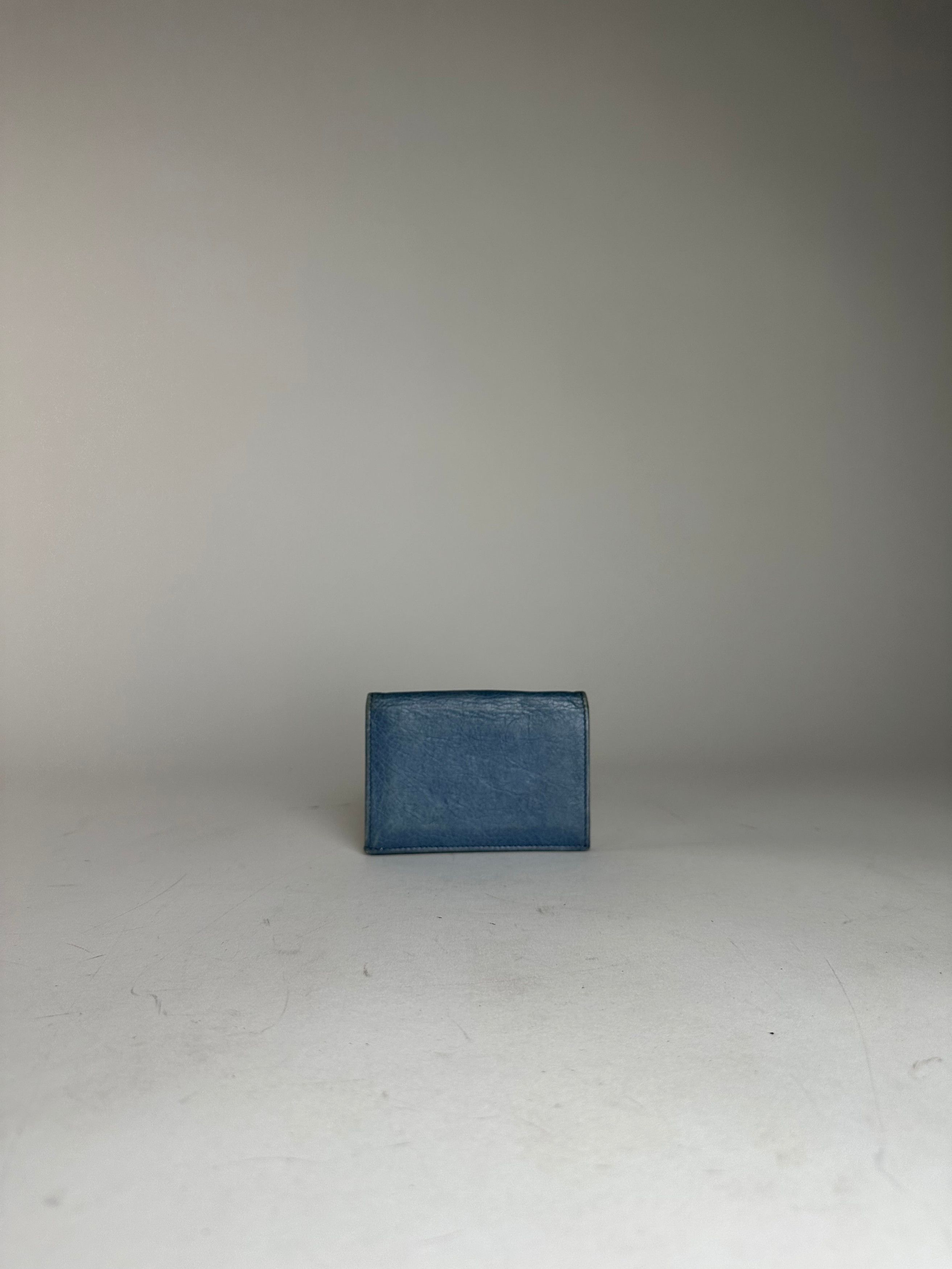 Balenciaga Vintage Leather City Card Holder Blue Size ONE SIZE - 11 Thumbnail