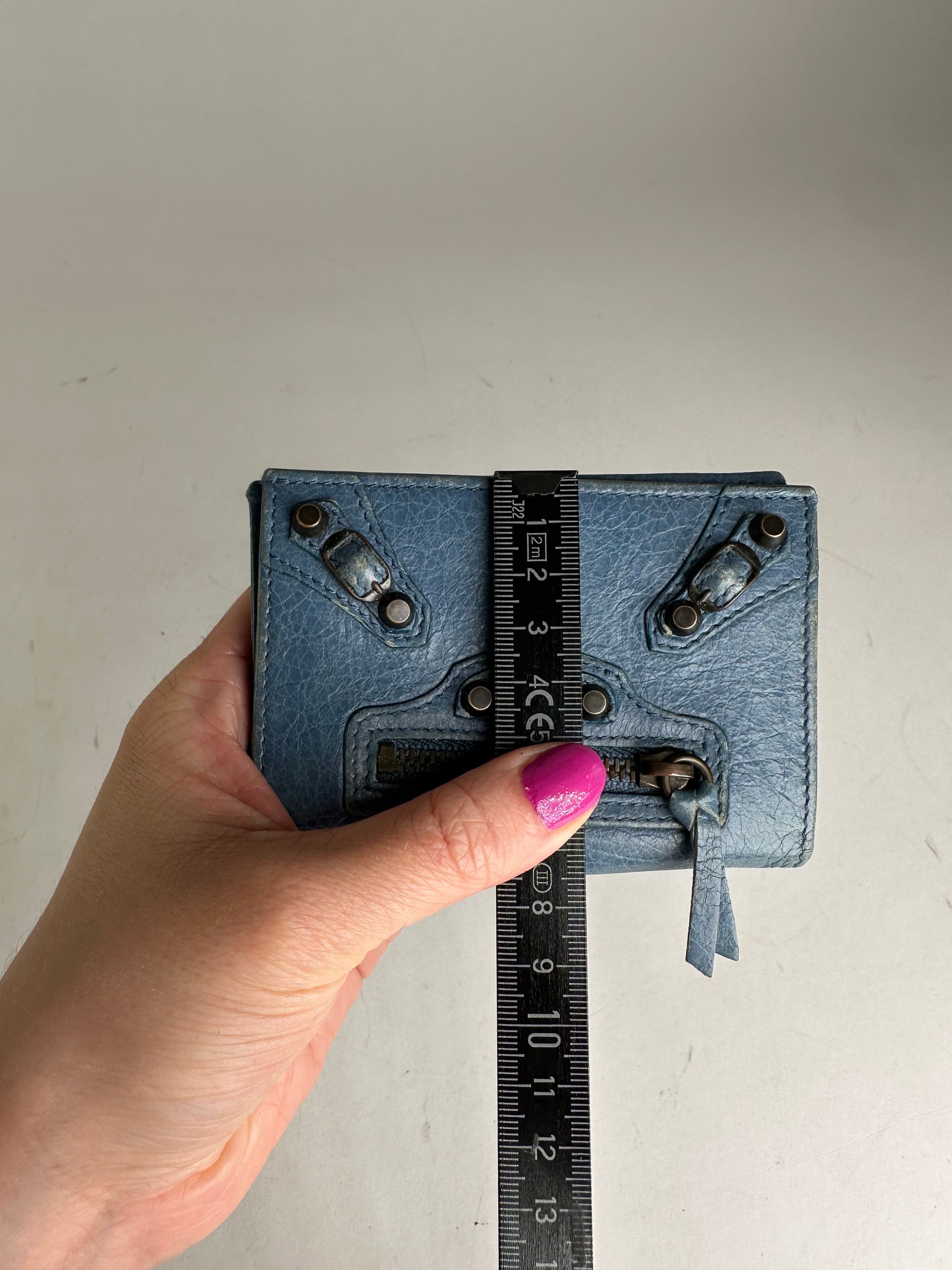Balenciaga Vintage Leather City Card Holder Blue Size ONE SIZE - 9 Thumbnail