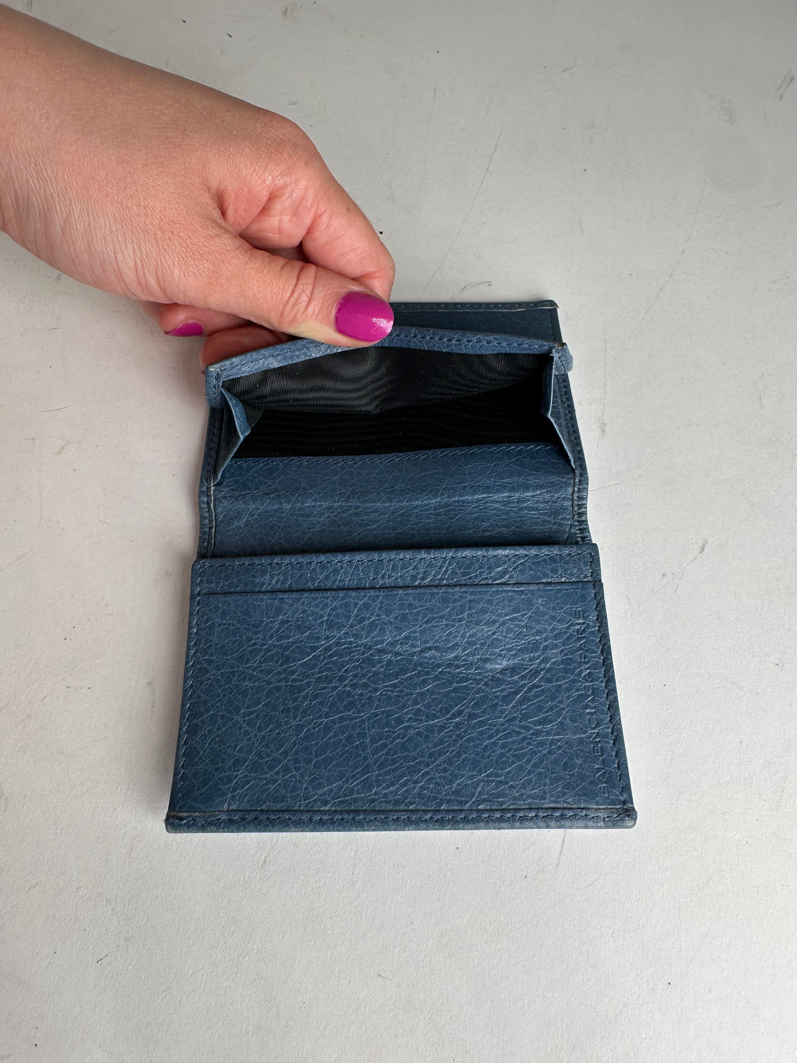 Balenciaga Vintage Leather City Card Holder Blue Size ONE SIZE - 6 Thumbnail