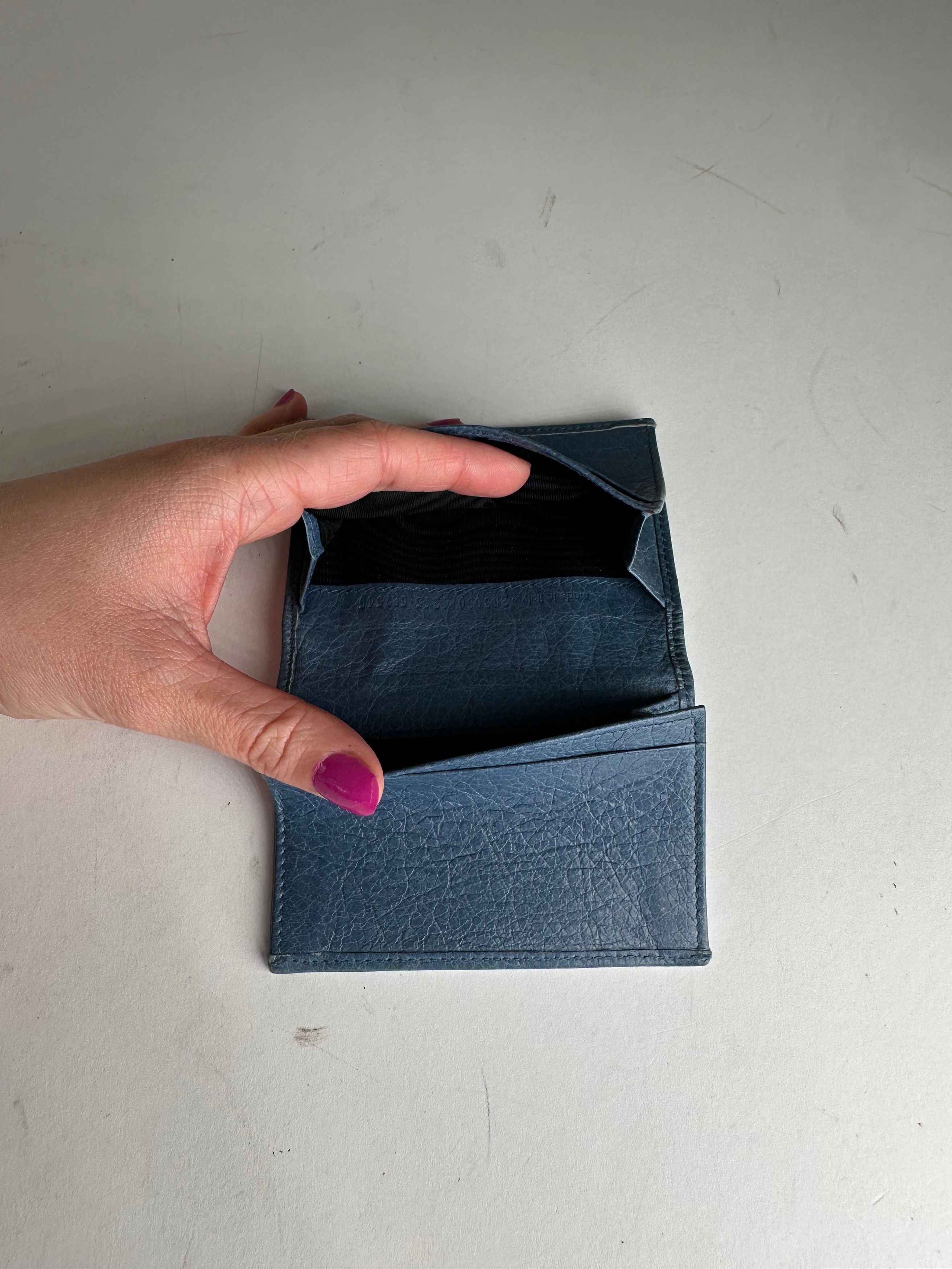 Balenciaga Vintage Leather City Card Holder Blue Size ONE SIZE - 7 Thumbnail