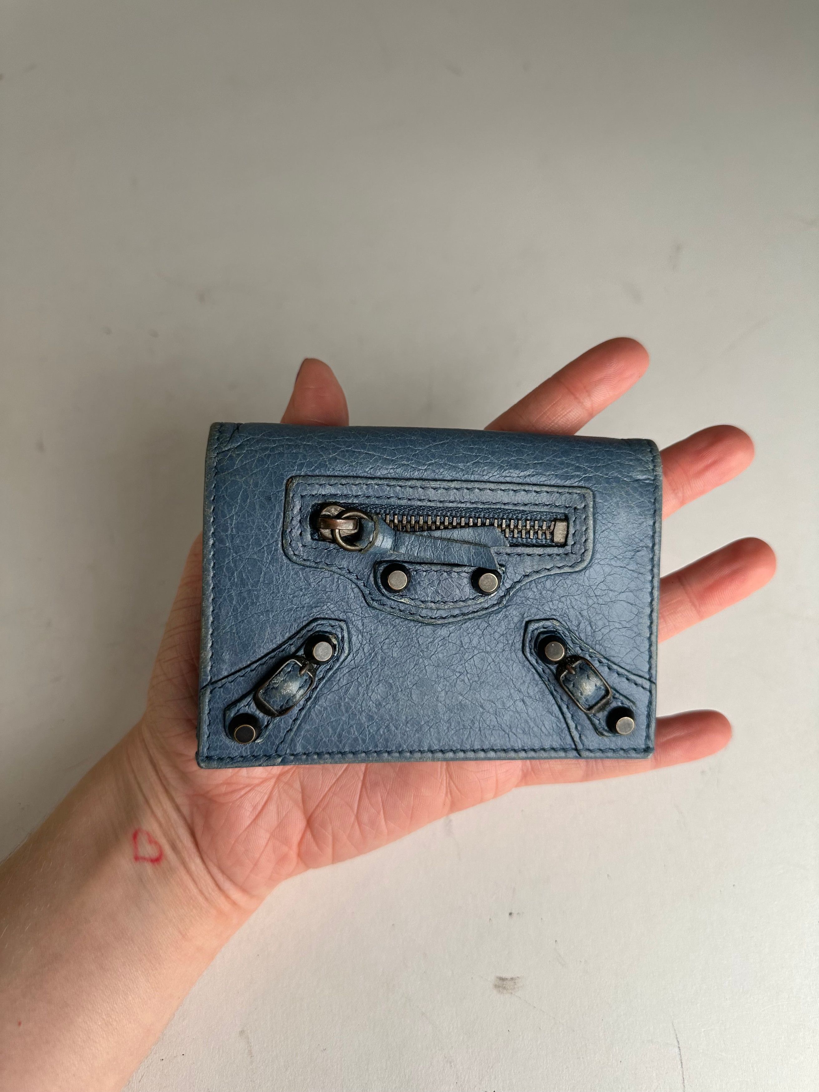 Balenciaga Vintage Leather City Card Holder Blue Size ONE SIZE - 3 Thumbnail