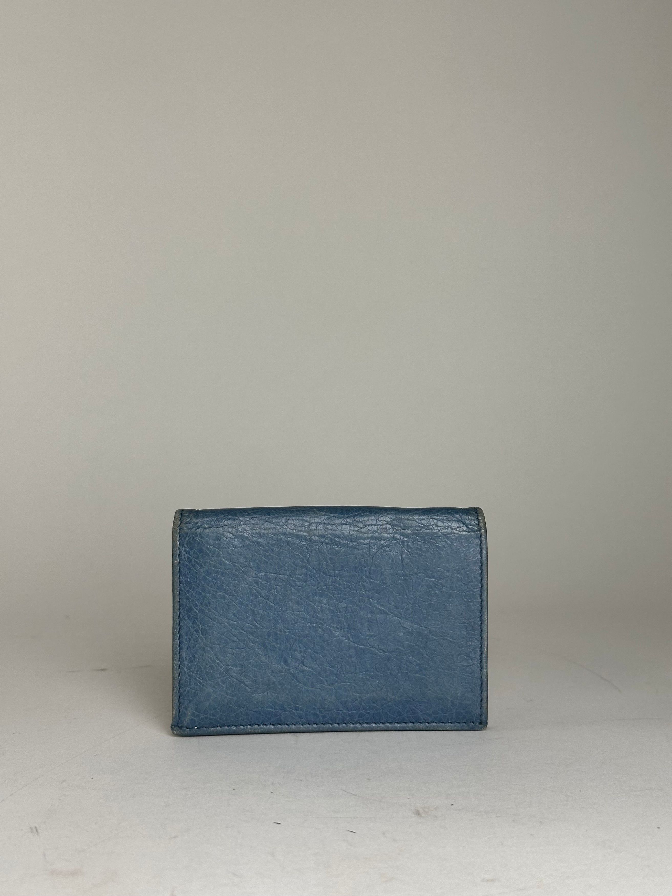 Balenciaga Vintage Leather City Card Holder Blue Size ONE SIZE - 2 Thumbnail