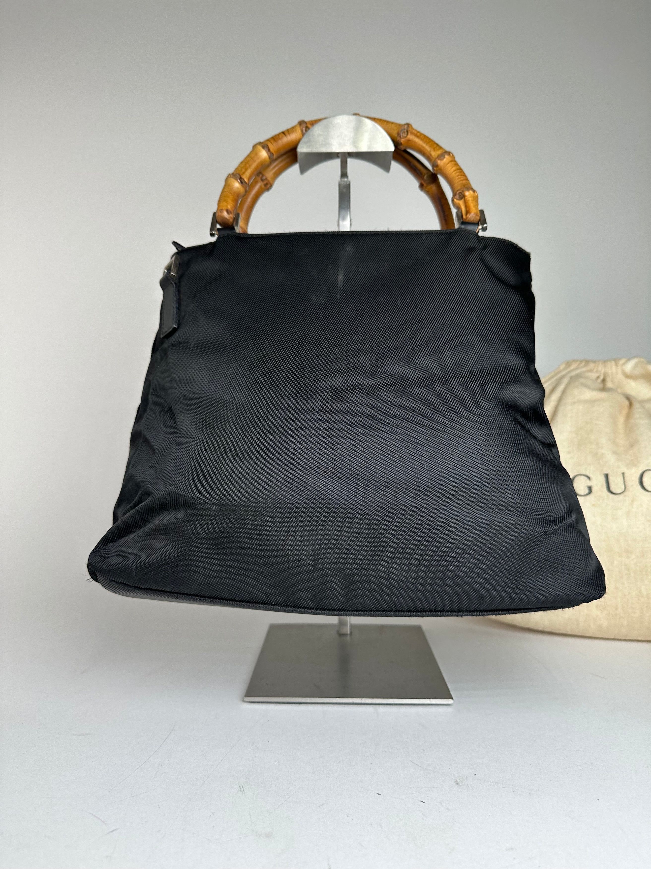 Gucci Vintage Bamboo Handbag Black Size ONE SIZE - 2 Thumbnail