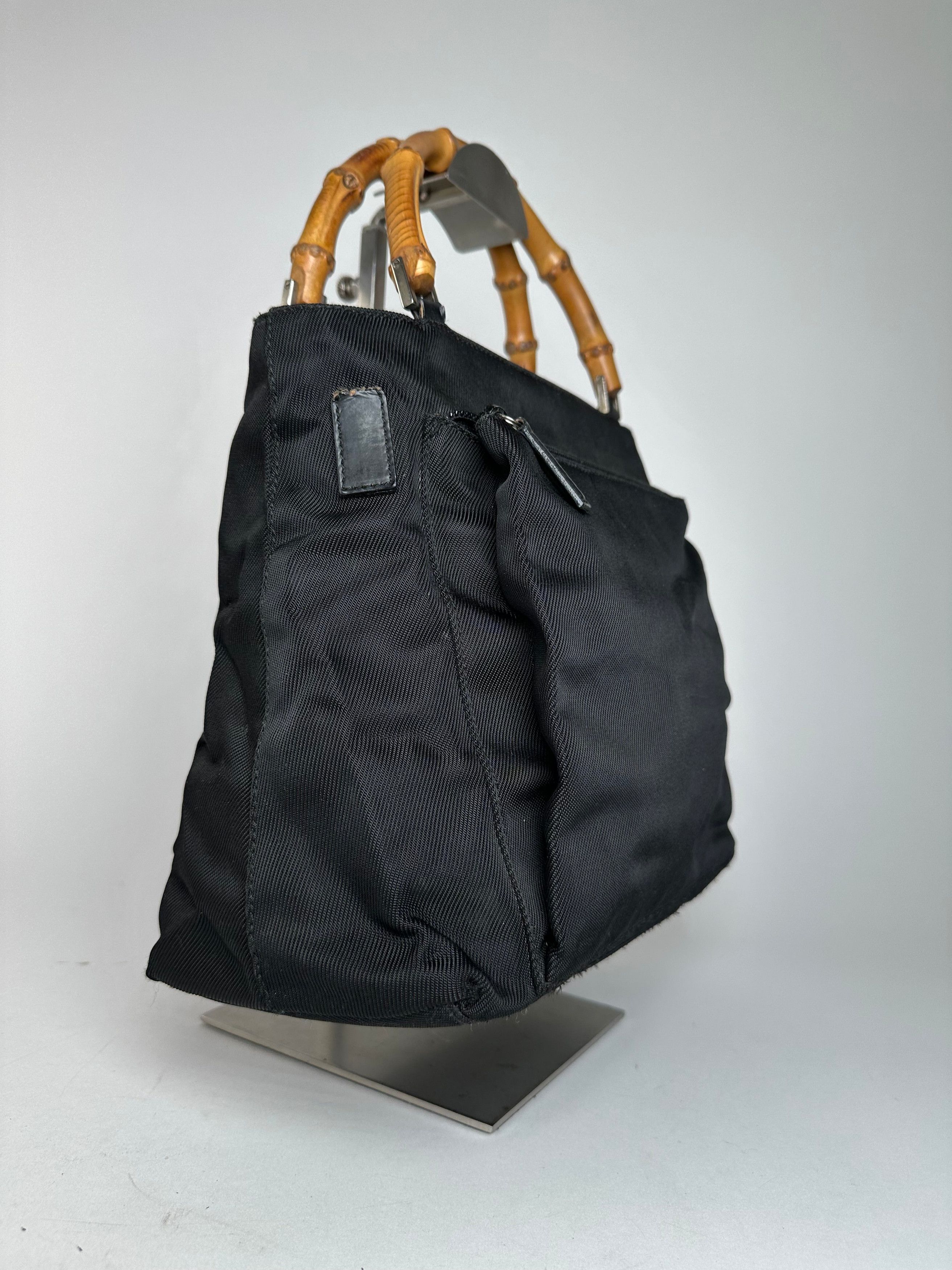 Gucci Vintage Bamboo Handbag Black Size ONE SIZE - 15 Thumbnail