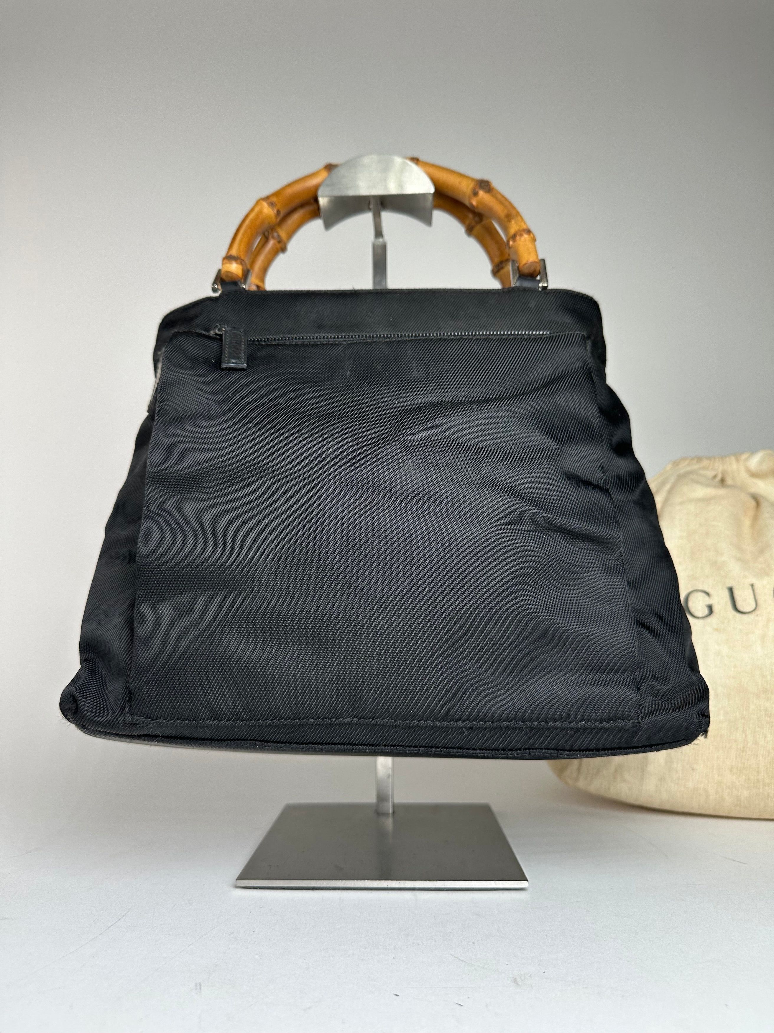 Gucci Vintage Bamboo Handbag Black Size ONE SIZE - 13 Thumbnail