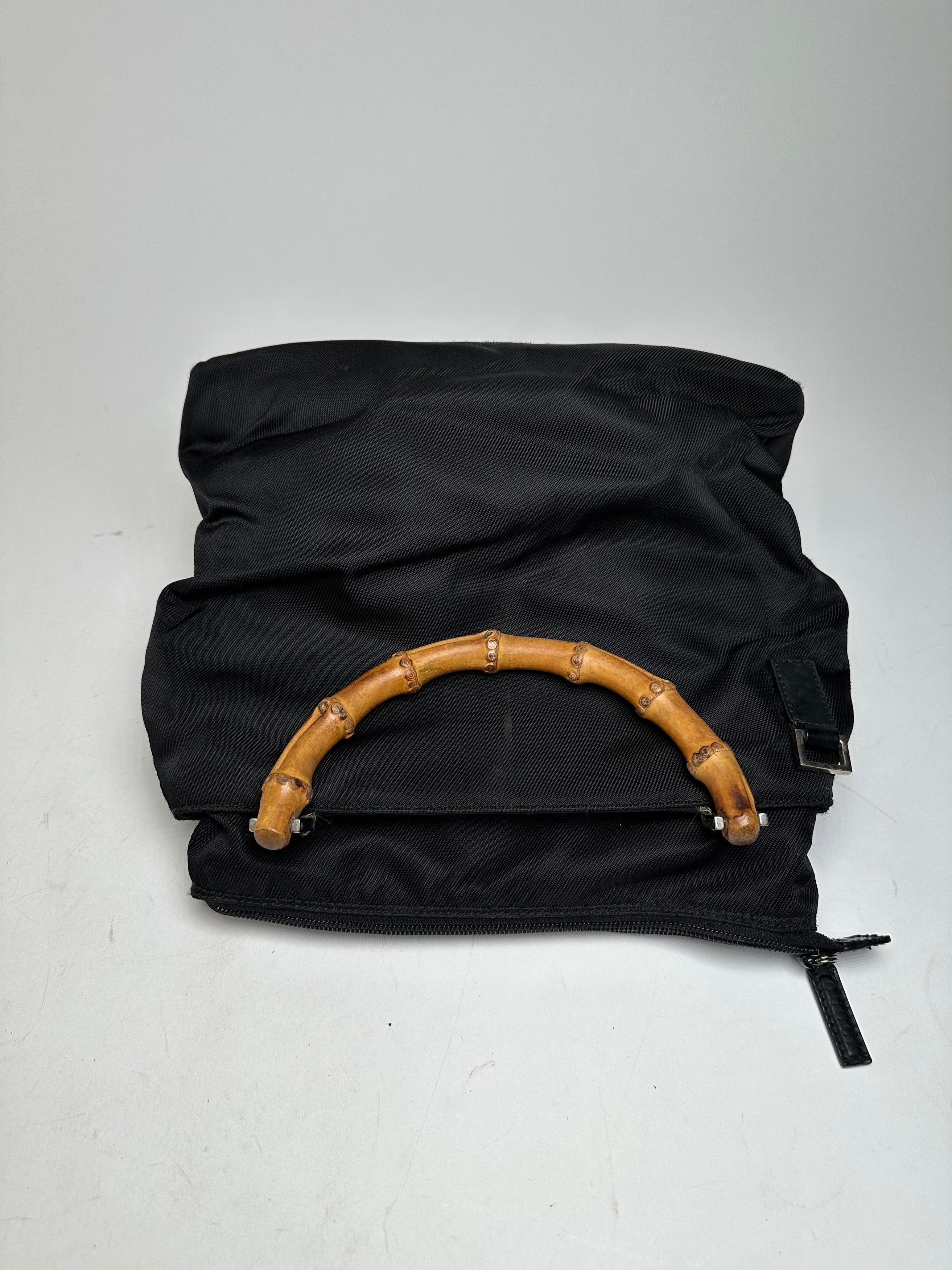 Gucci Vintage Bamboo Handbag Black Size ONE SIZE - 10 Thumbnail