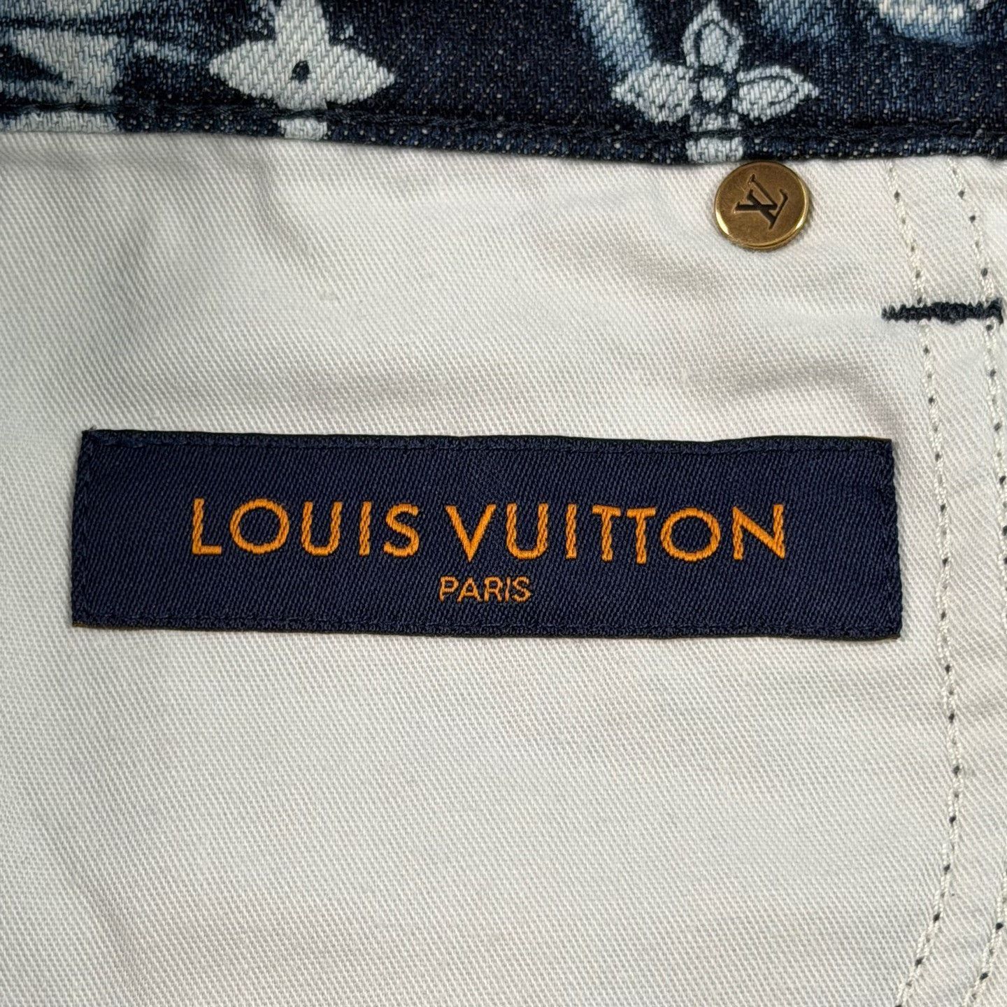 Louis Vuitton LV Bandana Print Denim Shorts Size US 32 / EU 48 - 3 Thumbnail