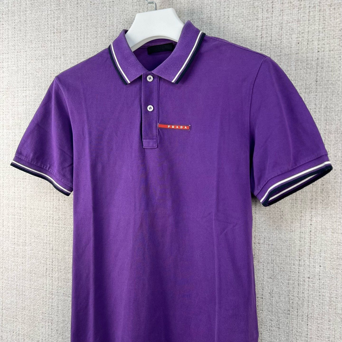 Prada PRADA Logo Short-Sleeve Polo Shirt Size US L / EU 52-54 / 3 - 2 Thumbnail