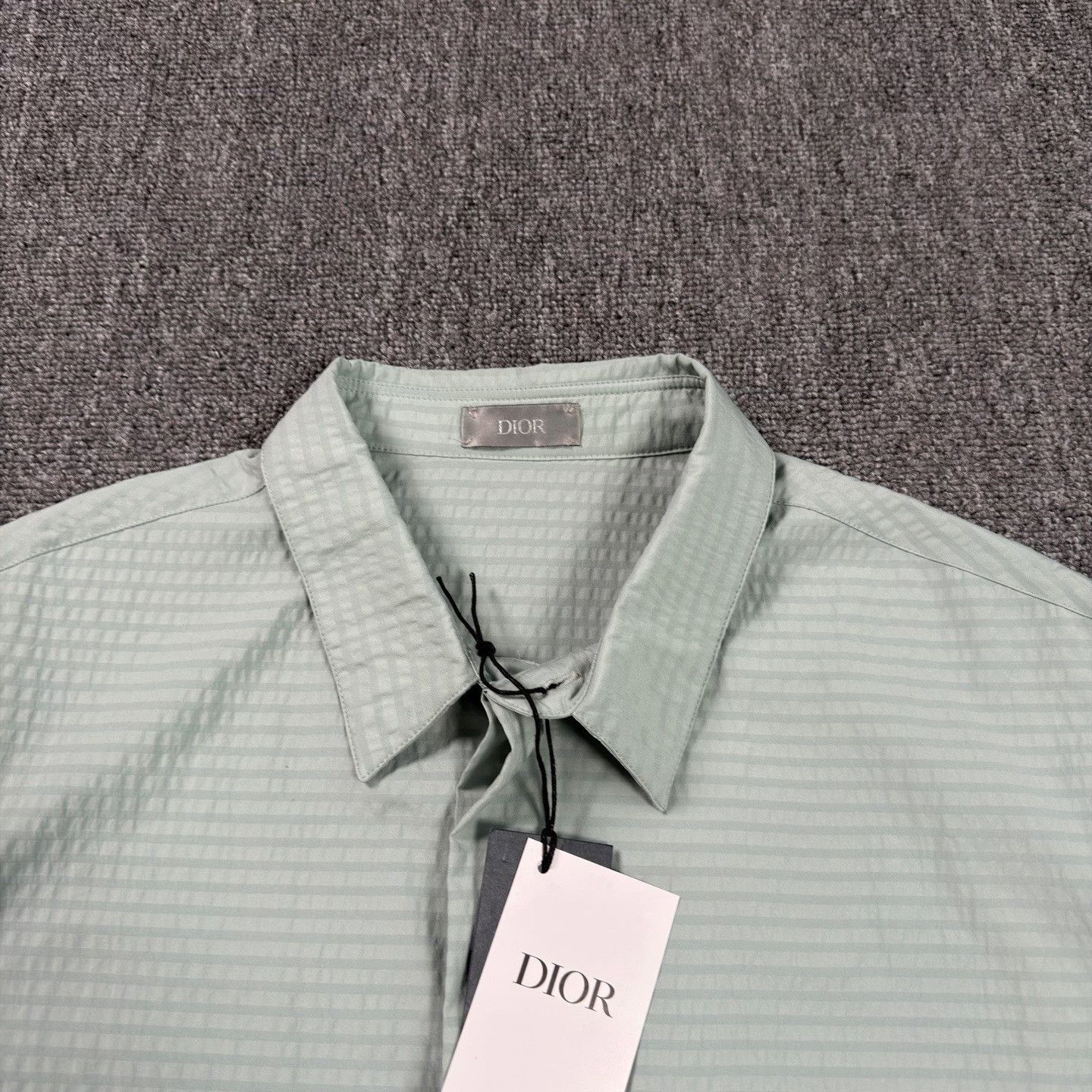 Dior Dior Green Striped Short-Sleeve Shirt Size US XS / EU 42 / 0 - 3 Thumbnail