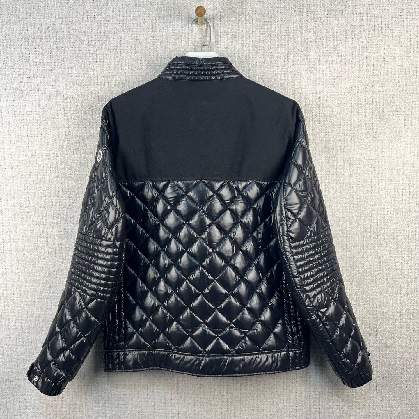 Moncler Moncler Veran Shiny Biker Diamond Quilted Down Jacket Size US M / EU 48-50 / 2 - 3 Thumbnail