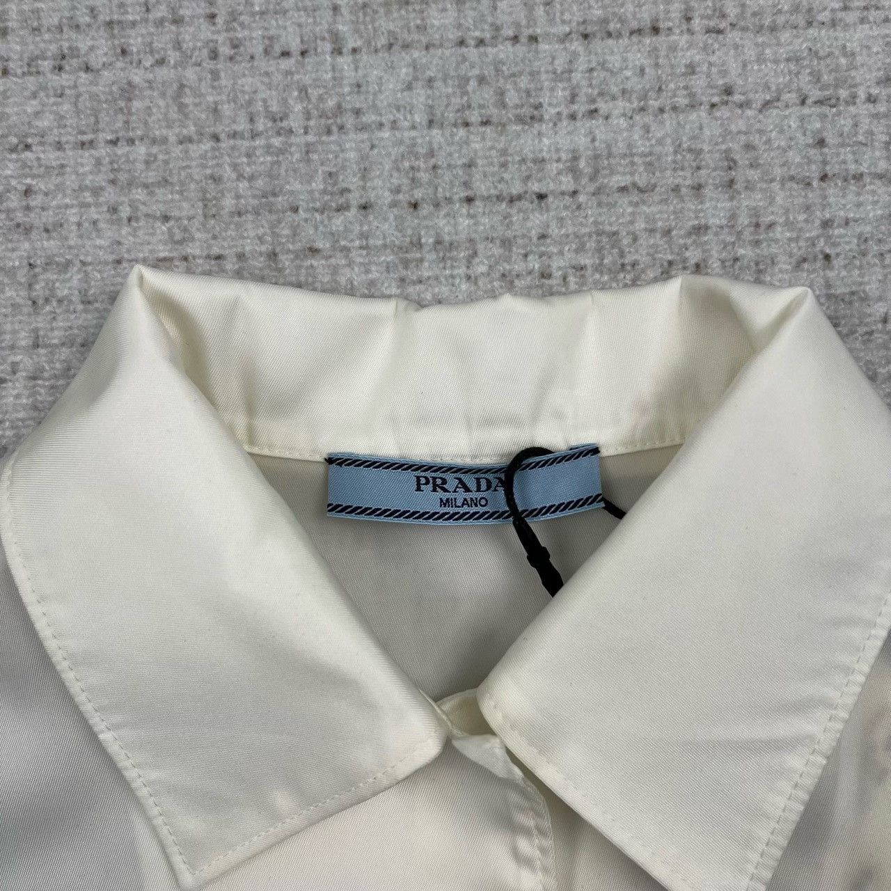Prada PRADA Inverted Triangle Logo Recycled Nylon Shirt Size S / US 4 / IT 40 - 4 Thumbnail
