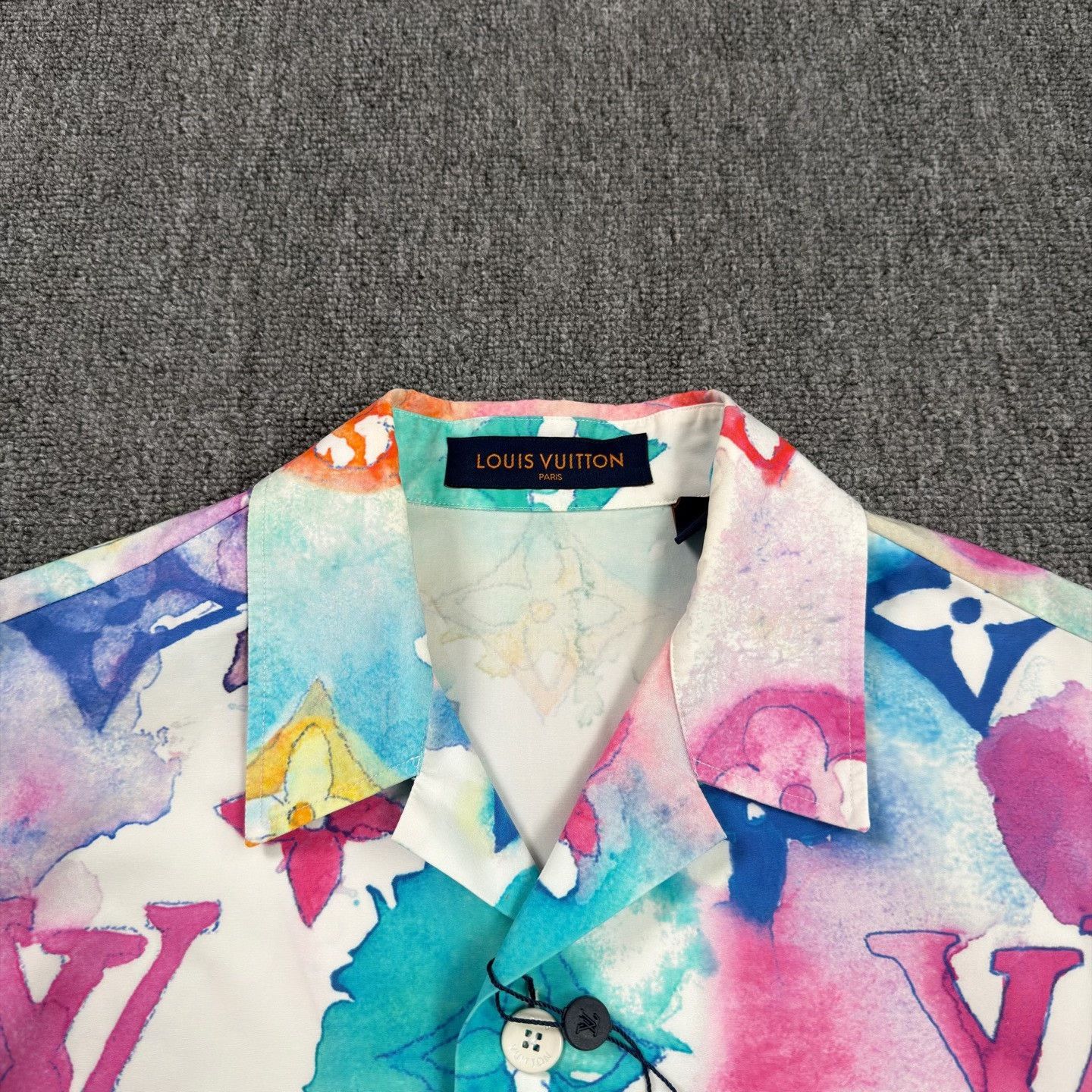 Louis Vuitton LV Ink Wash Print Short-sleeve Shirt Size XS / US 0-2 / IT 36-38 - 3 Thumbnail
