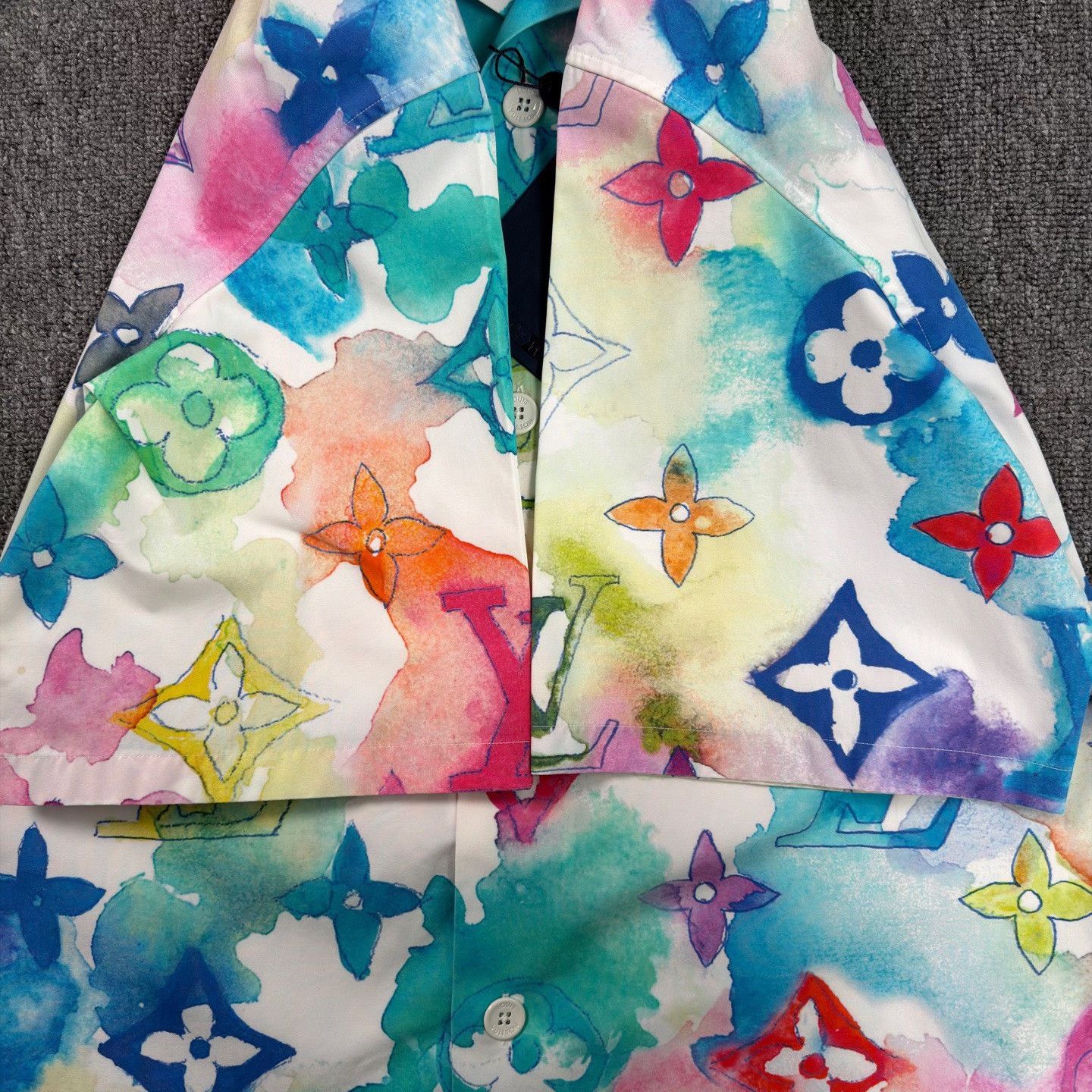 Louis Vuitton LV Ink Wash Print Short-sleeve Shirt Size XS / US 0-2 / IT 36-38 - 4 Thumbnail