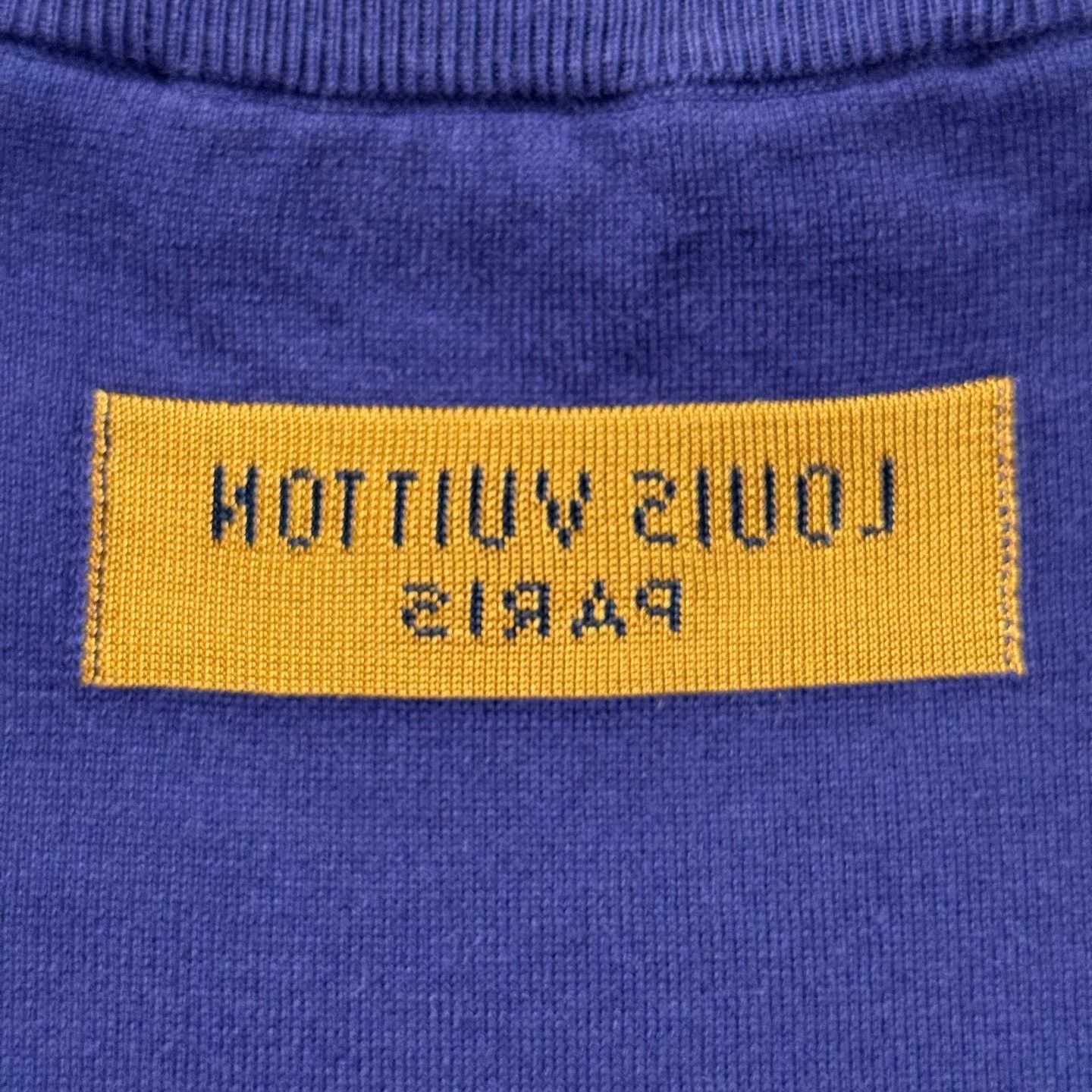 Louis Vuitton LV Sapphire Blue Cursive Slogan T-shirt Size US M / EU 48-50 / 2 - 8 Thumbnail