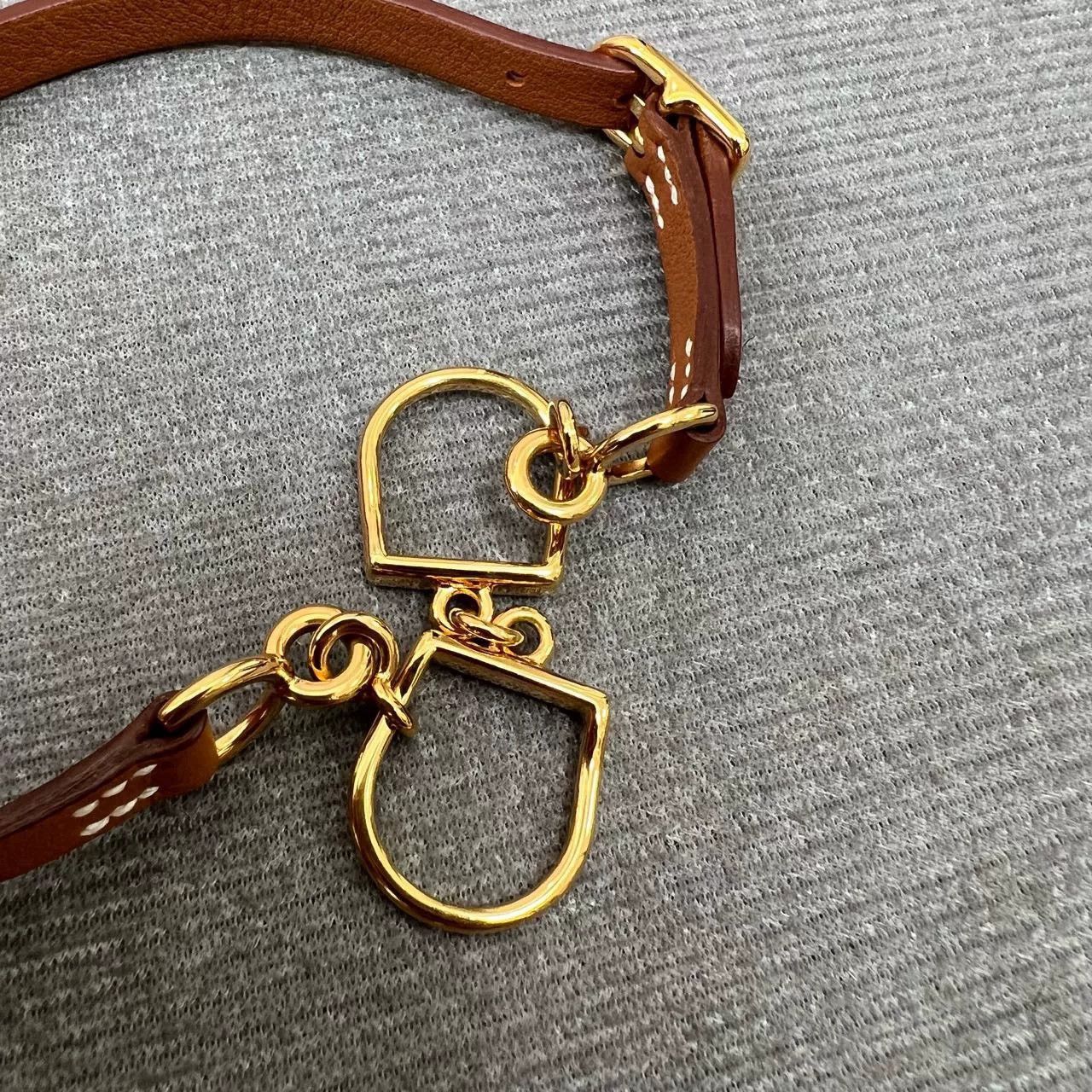 Hermes Hermes Brown Double Loop Leather Bracelet Size ONE SIZE - 4 Thumbnail