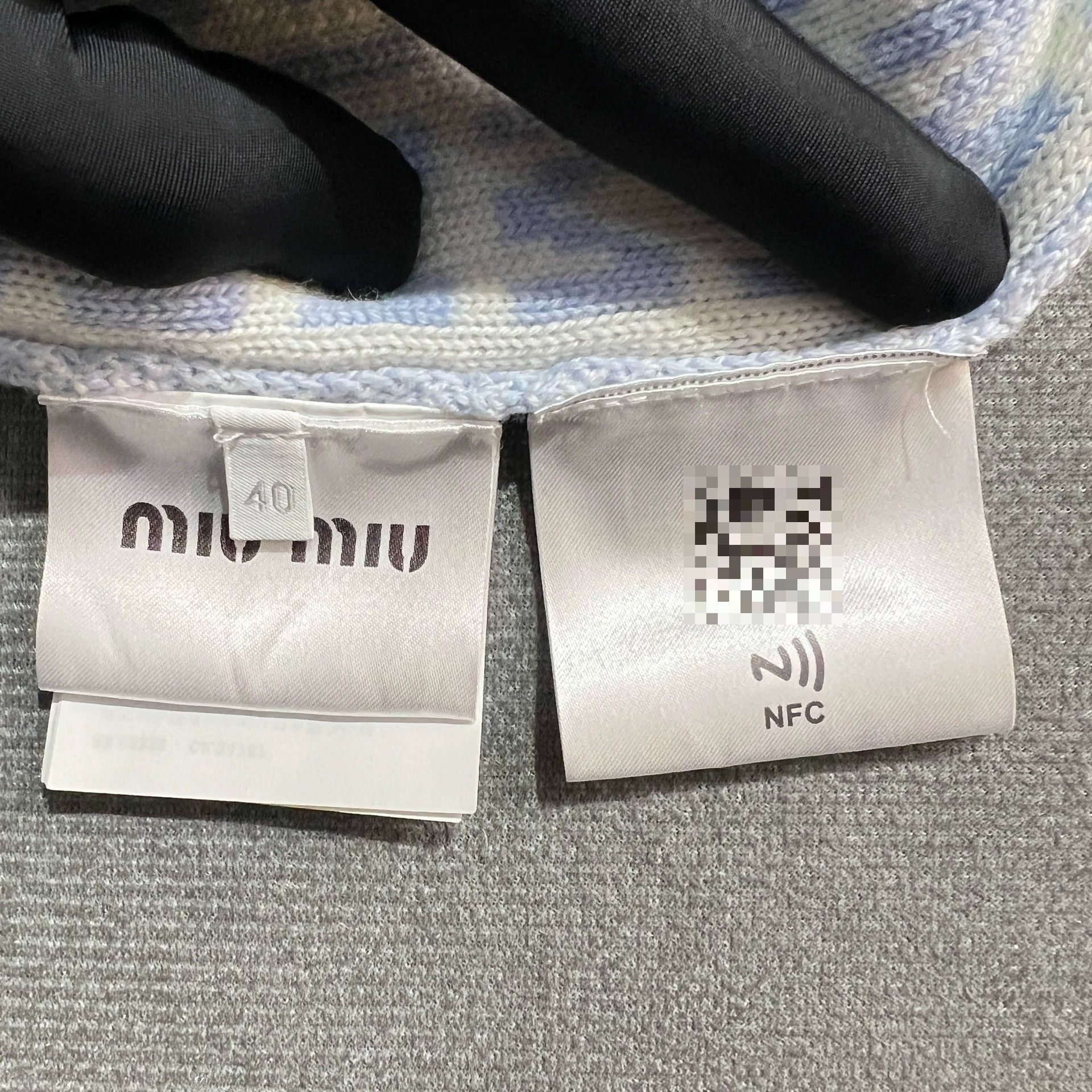 Miu Miu Miu Miu Logo Print Wool Cardigan Size S / US 4 / IT 40 - 6 Thumbnail