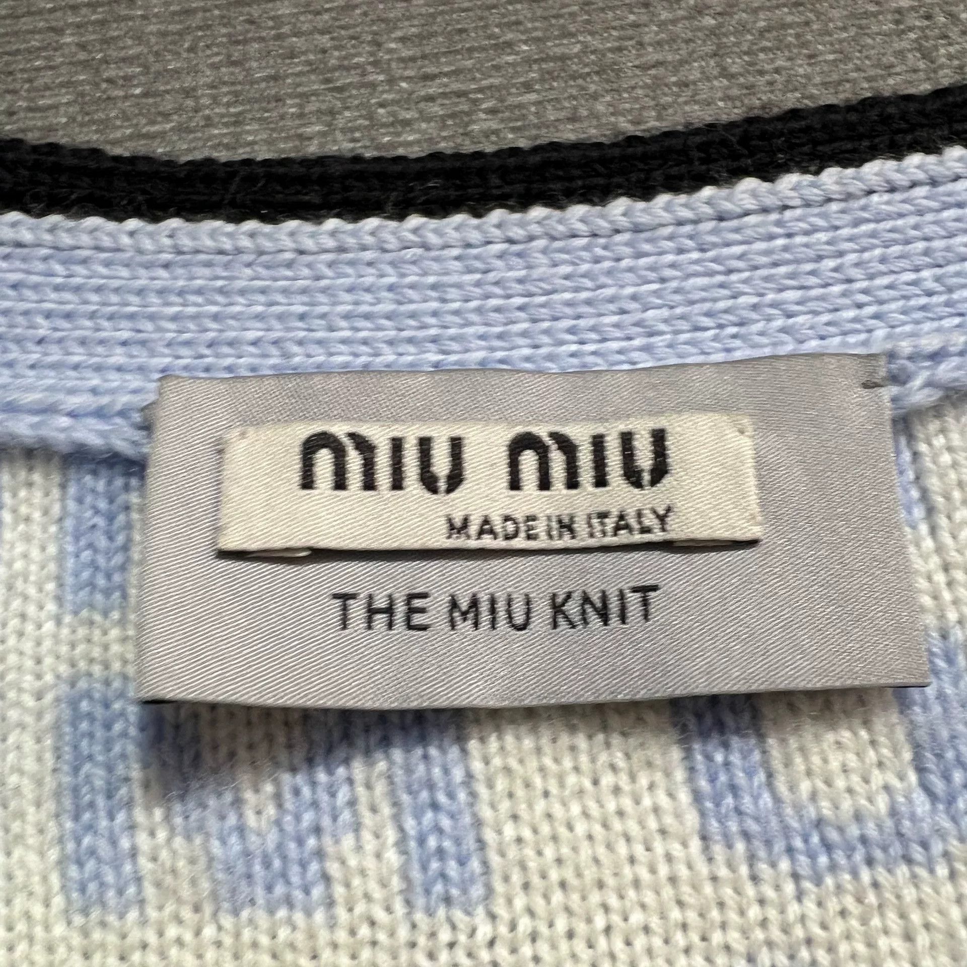 Miu Miu Miu Miu Logo Print Wool Cardigan Size S / US 4 / IT 40 - 4 Thumbnail