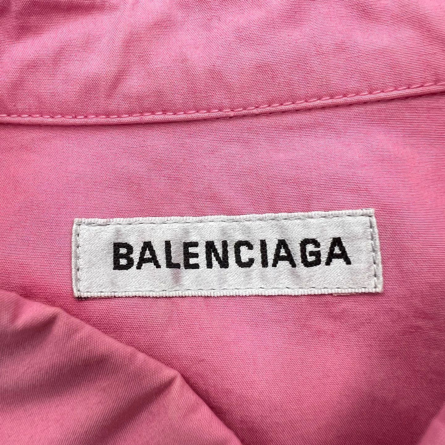 Balenciaga Balenciaga Pink Long Logo Print Shirt Size XS / US 0-2 / IT 36-38 - 5 Thumbnail