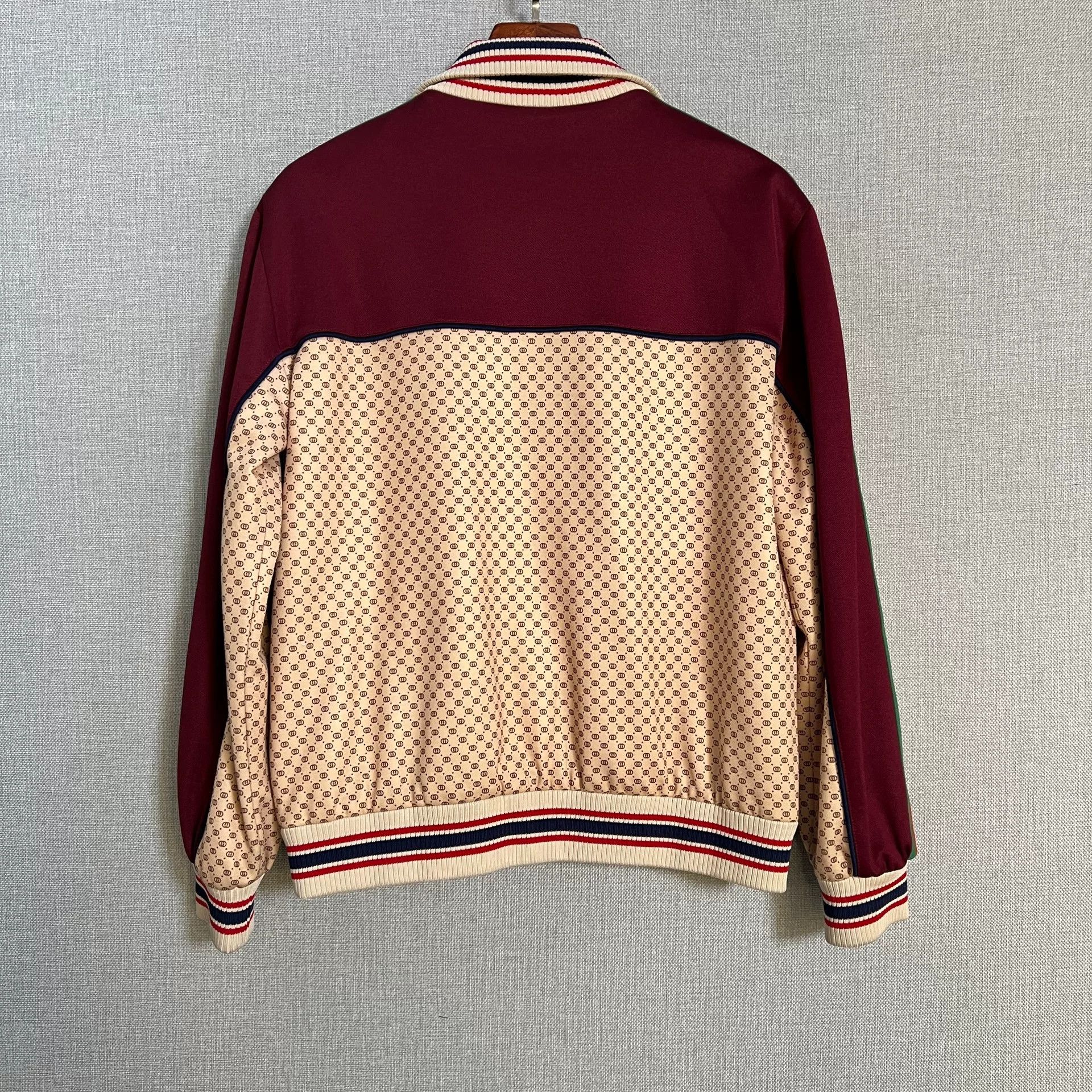 Gucci Gucci Burgundy Paneled Logo Jacket Size US M / EU 48-50 / 2 - 2 Thumbnail