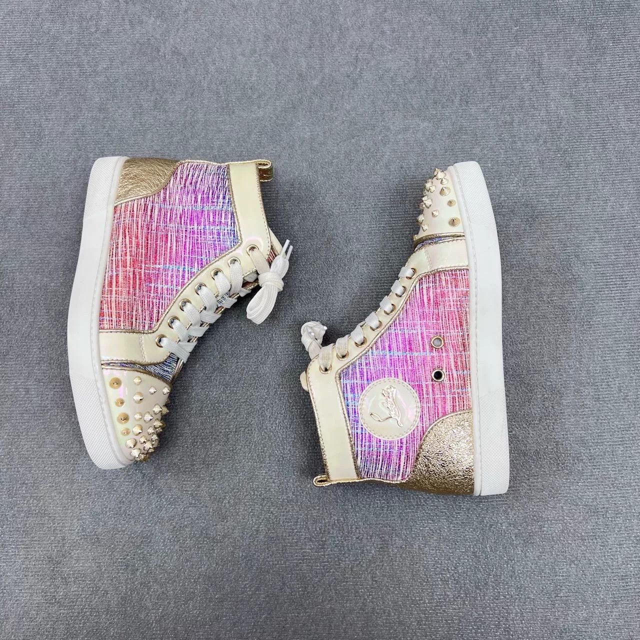 Christian Louboutin CL Christian Louboutin Gradient Stud Sneaker Size US 4.5 / IT 34.5 - 4 Thumbnail