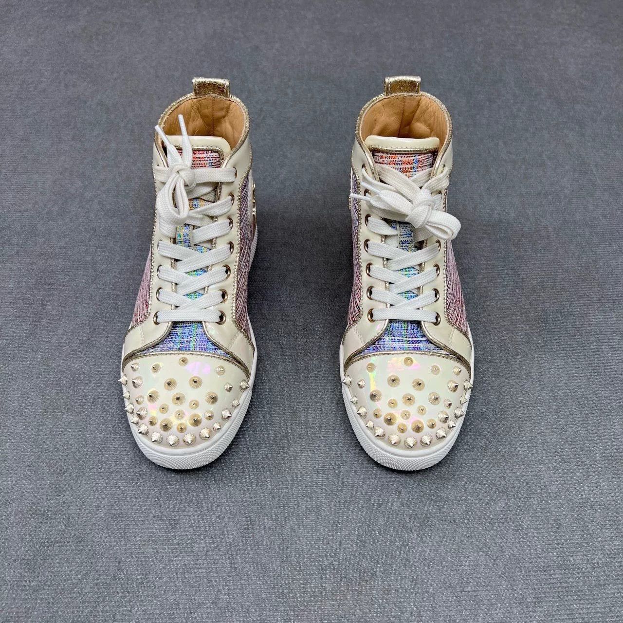 Christian Louboutin CL Christian Louboutin Gradient Stud Sneaker Size US 4.5 / IT 34.5 - 2 Thumbnail