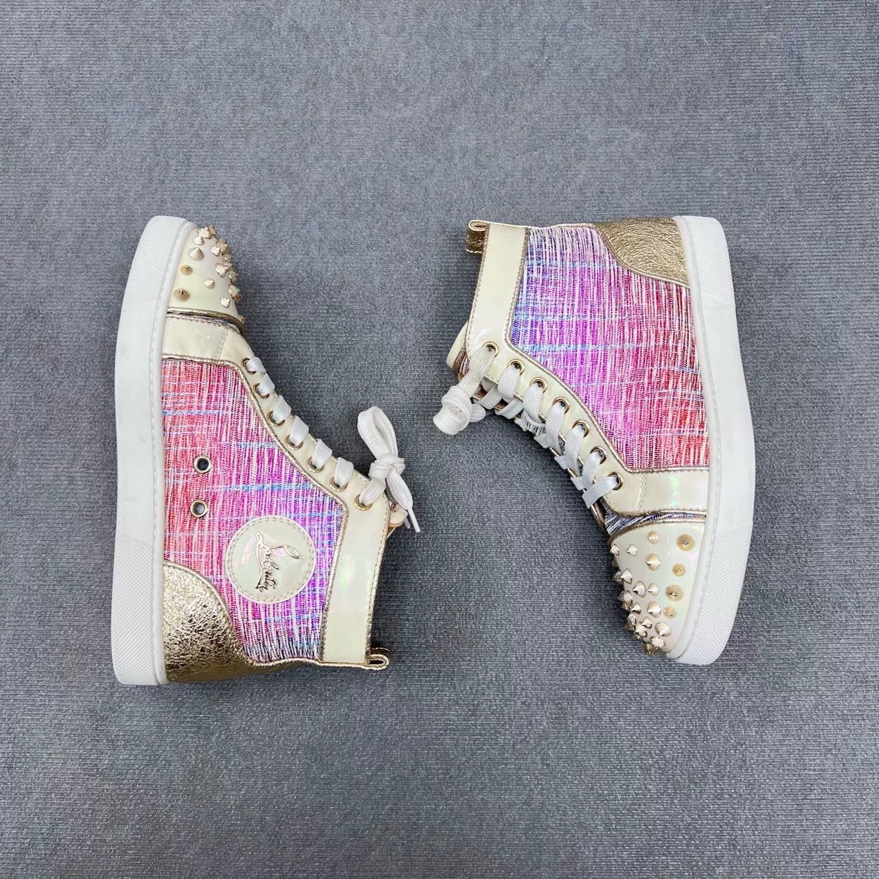 Christian Louboutin CL Christian Louboutin Gradient Stud Sneaker Size US 4.5 / IT 34.5 - 5 Thumbnail