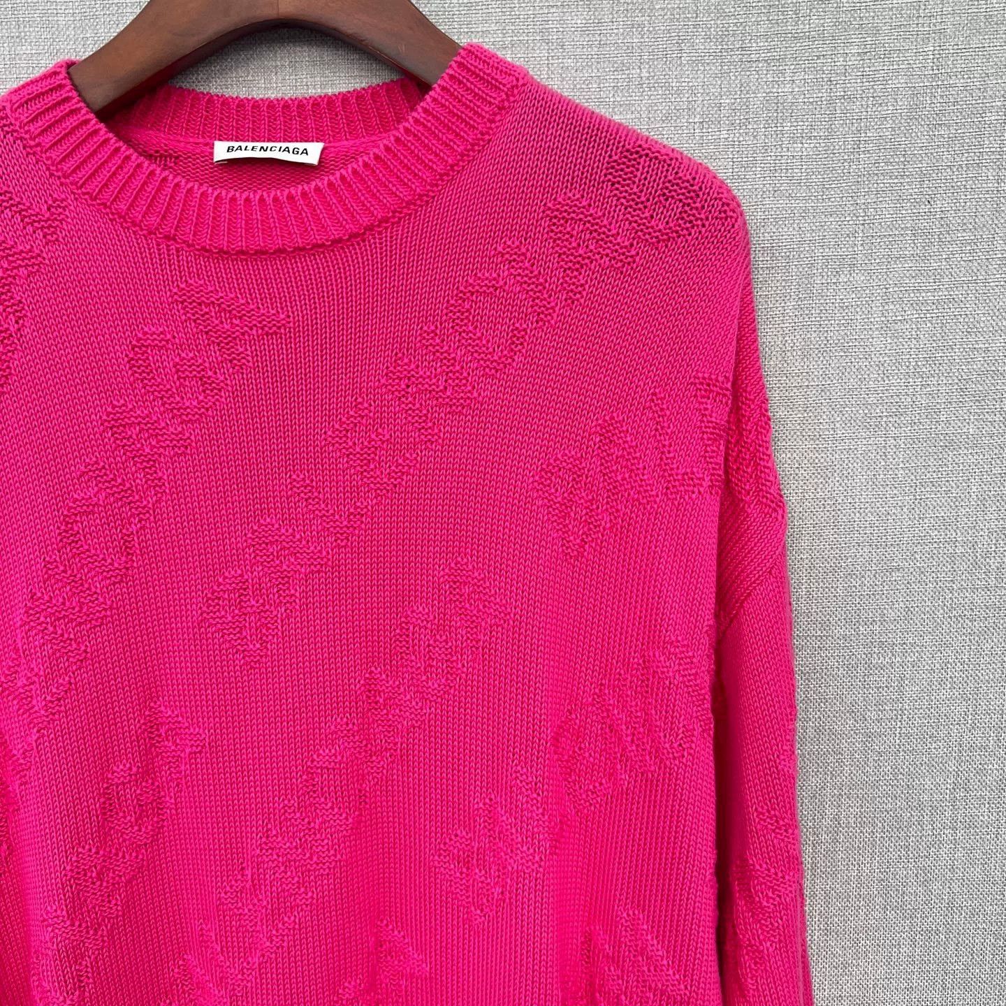 Balenciaga Balenciaga All-Over Logo Knit Sweater Size S / US 4 / IT 40 - 3 Thumbnail