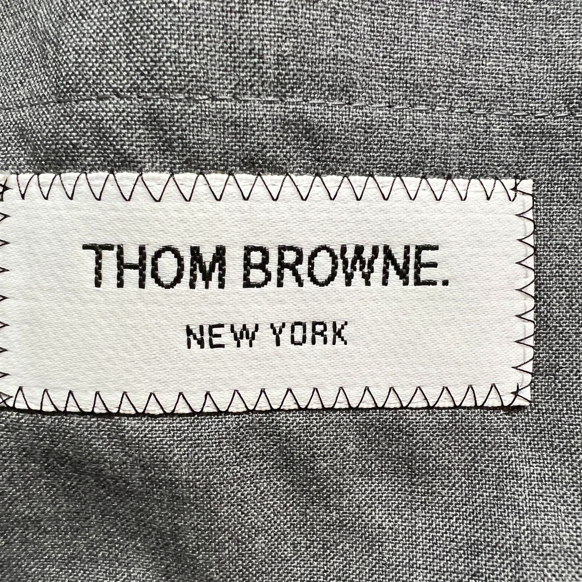 Thom Browne Thom Browne Gray Wool Stripe Shirt Jacket Size US L / EU 52-54 / 3 - 6 Thumbnail
