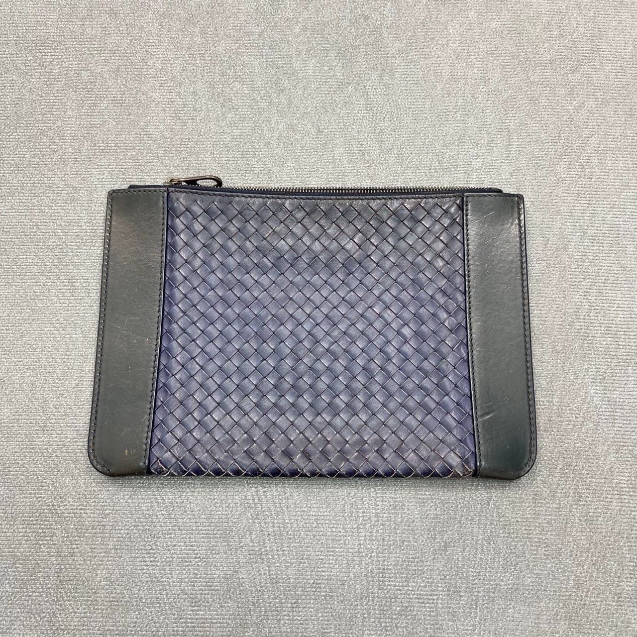 Bottega Veneta Bottega Veneta Sapphire Woven Leather Clutch Size ONE SIZE - 2 Thumbnail