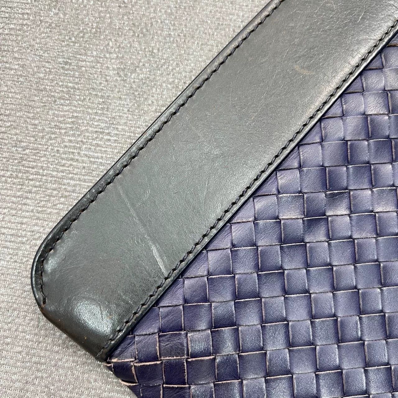 Bottega Veneta Bottega Veneta Sapphire Woven Leather Clutch Size ONE SIZE - 4 Thumbnail