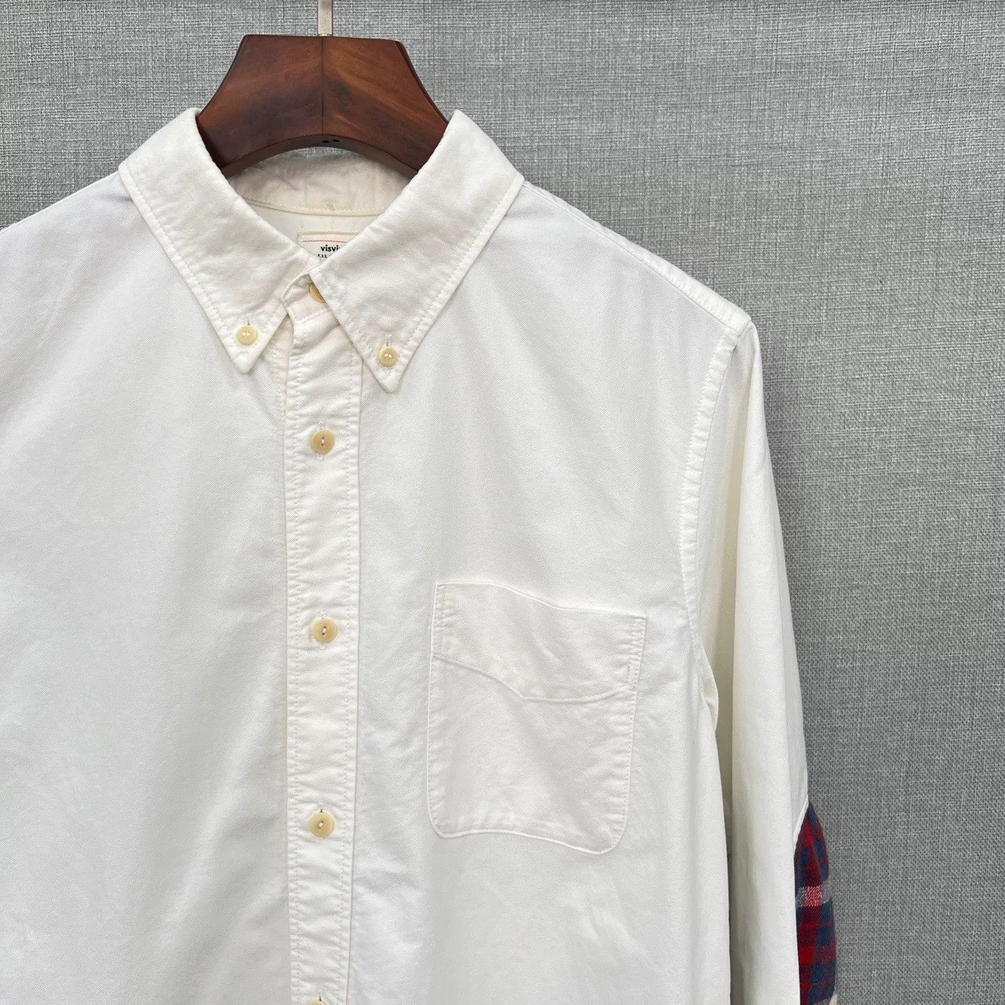 Visvim VISVIM White Checkered Patchwork Shirt Size US L / EU 52-54 / 3 - 3 Thumbnail