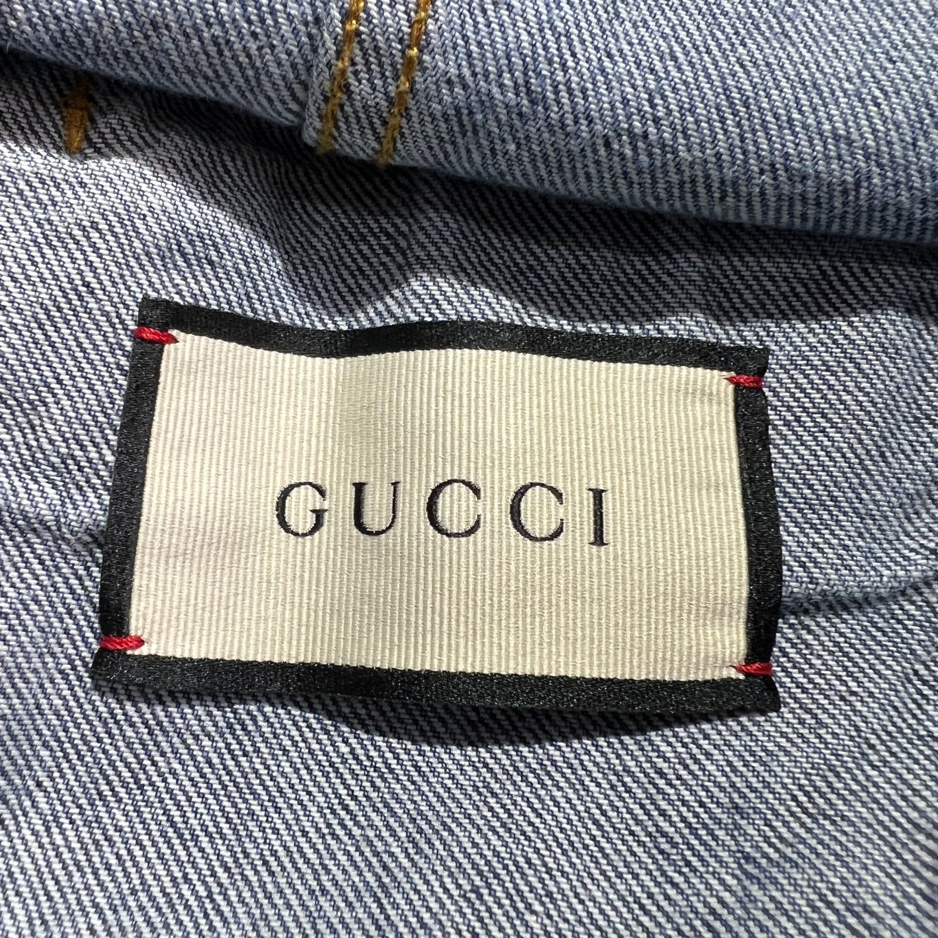 Gucci Gucci Cat Embroidery Washed Denim Jacket Size US L / EU 52-54 / 3 - 5 Thumbnail