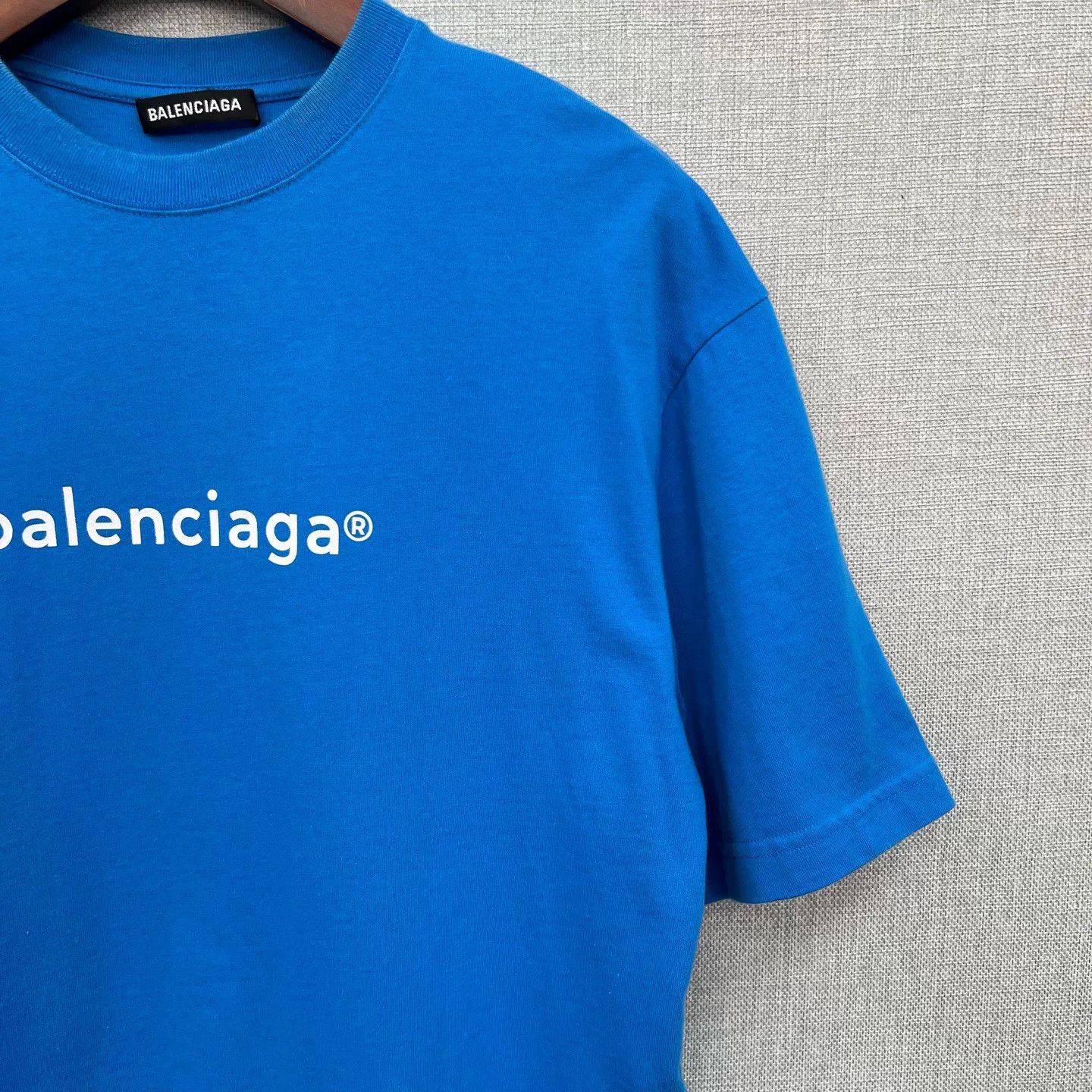 Balenciaga Balenciaga Blue Logo Print T-Shirt Size XXS / US 00 / IT 34 - 3 Thumbnail
