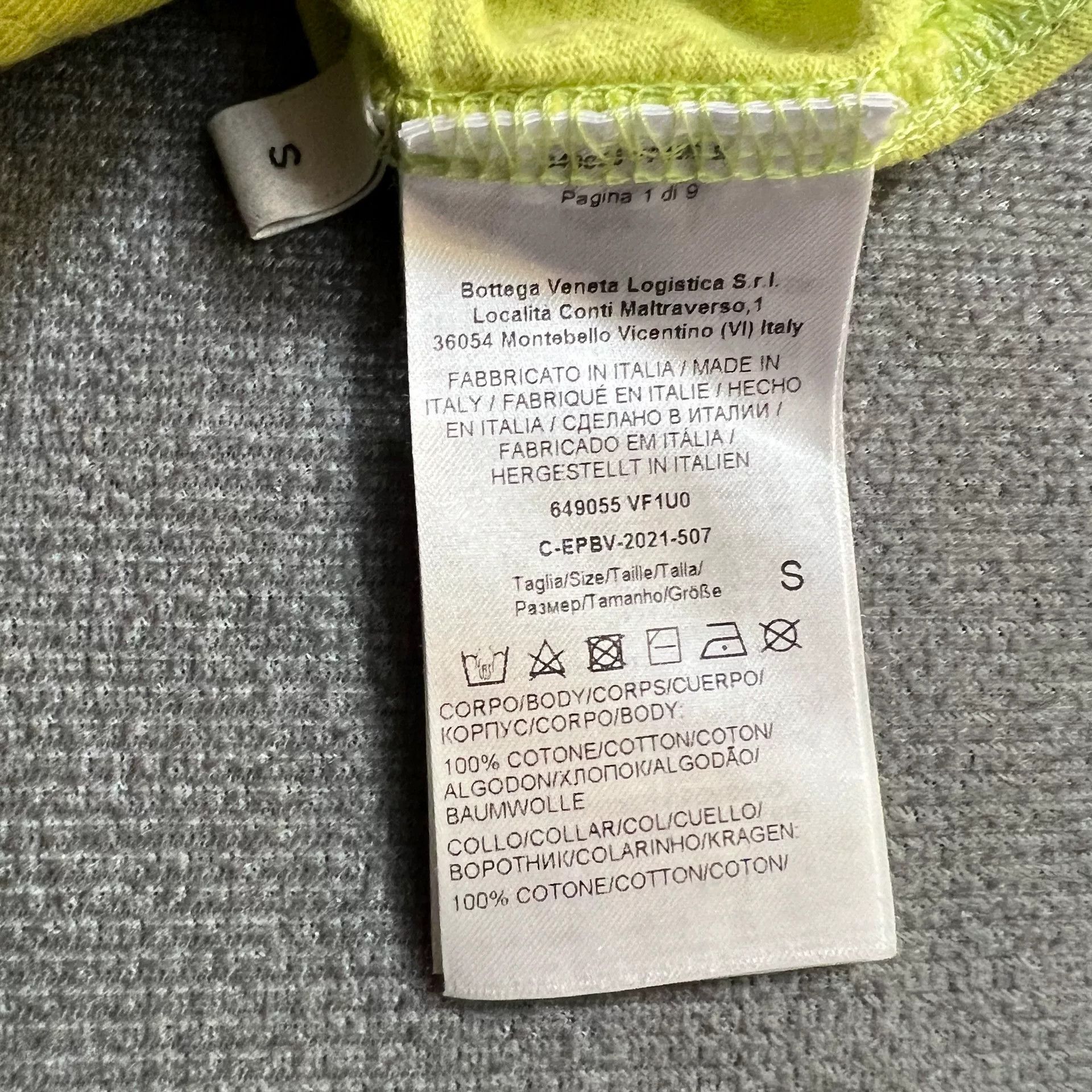 Bottega Veneta Bottega Veneta Green Embroidered Logo T-shirt Size US S / EU 44-46 / 1 - 6 Thumbnail