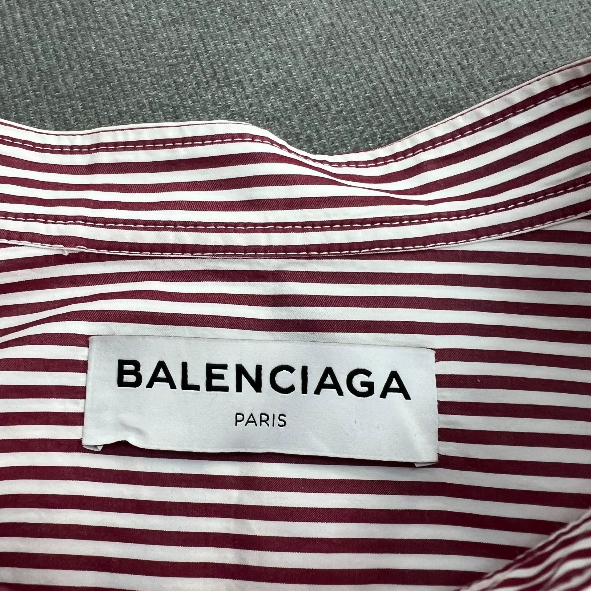 Balenciaga Balenciaga Oversize Logo Stripe Shirt Size S / US 4 / IT 40 - 4 Thumbnail