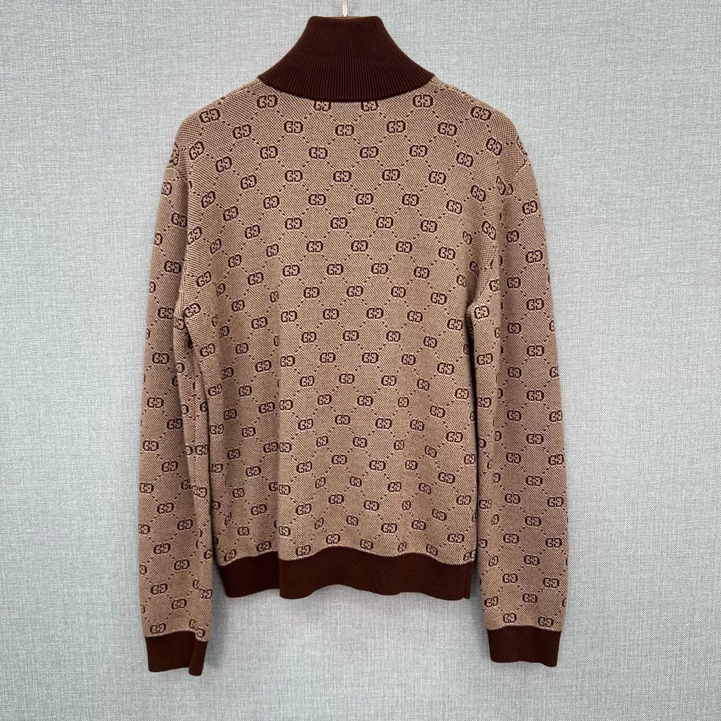 Gucci Gucci Brown GG Logo Zip Knit Jacket Size US S / EU 44-46 / 1 - 2 Thumbnail