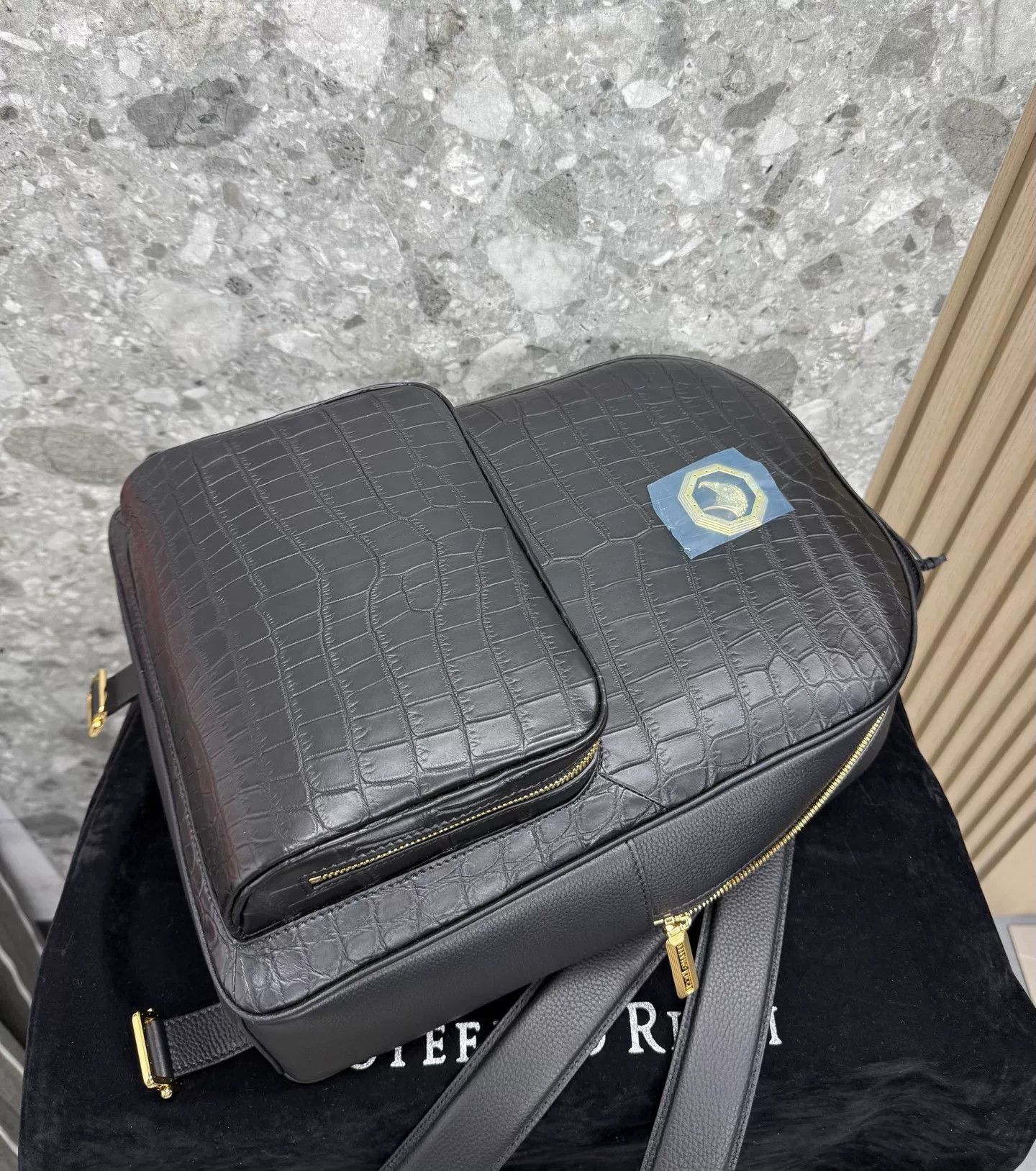 Stefano Ricci Stefano Ricci 25SS Crocodile Patchwork Backpack Size ONE SIZE - 4 Thumbnail