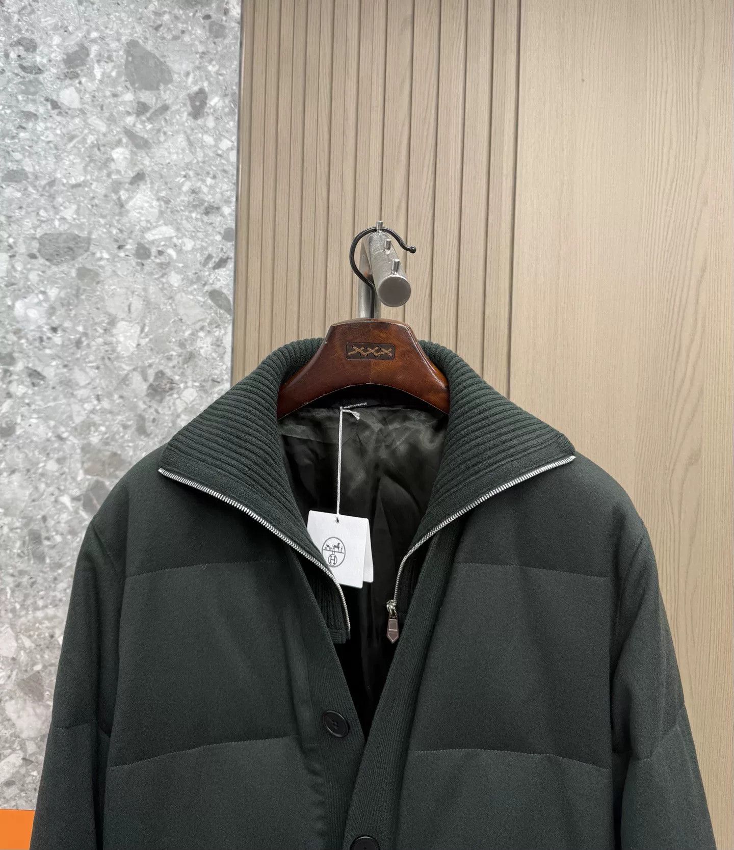 Hermes Hermes Cashmere Knitted Collar Down Jacket Size US L / EU 52-54 / 3 - 3 Thumbnail