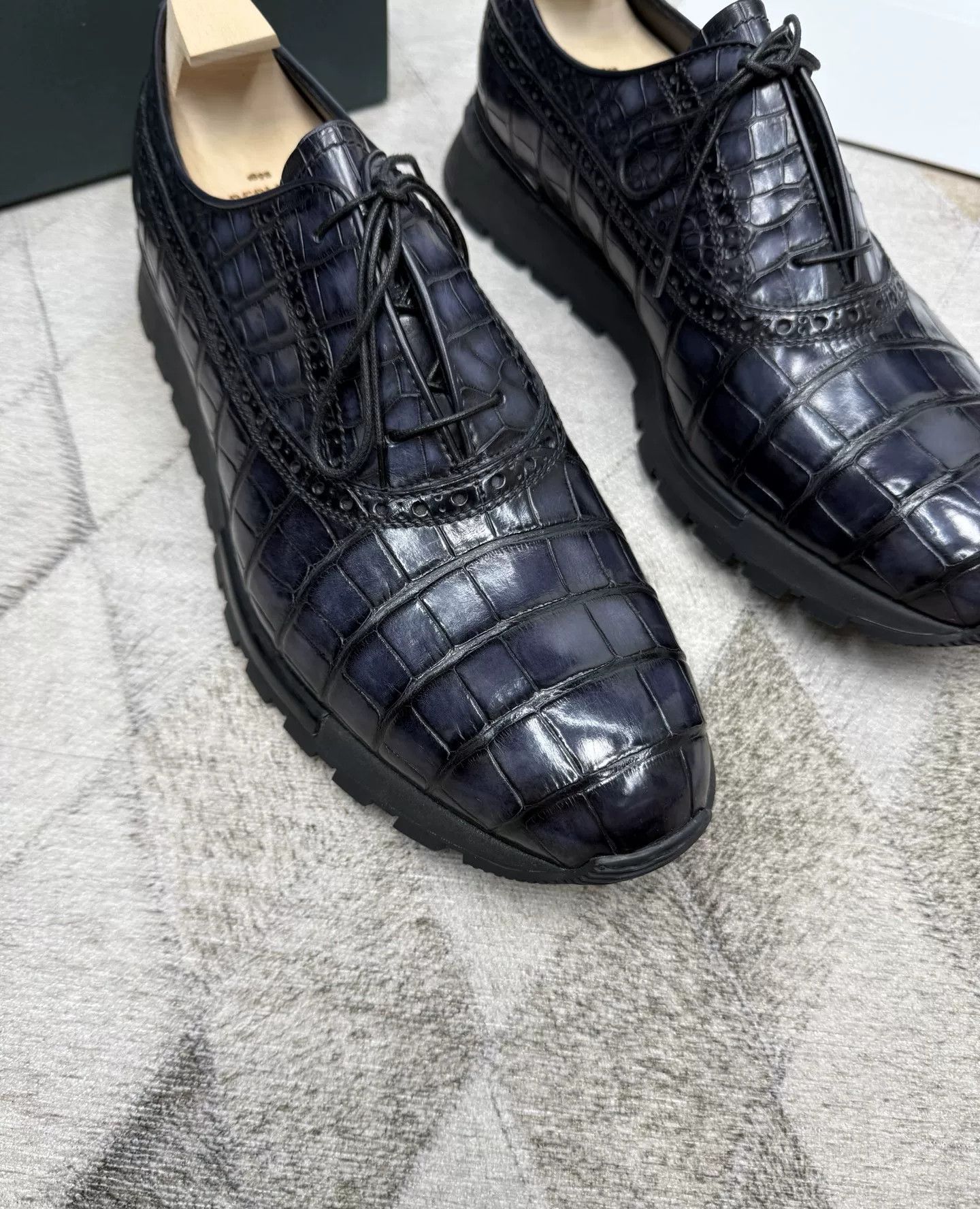 Berluti Berluti Fast Track Crocodile Leather Shoes Size US 11 / EU 44 - 4 Thumbnail