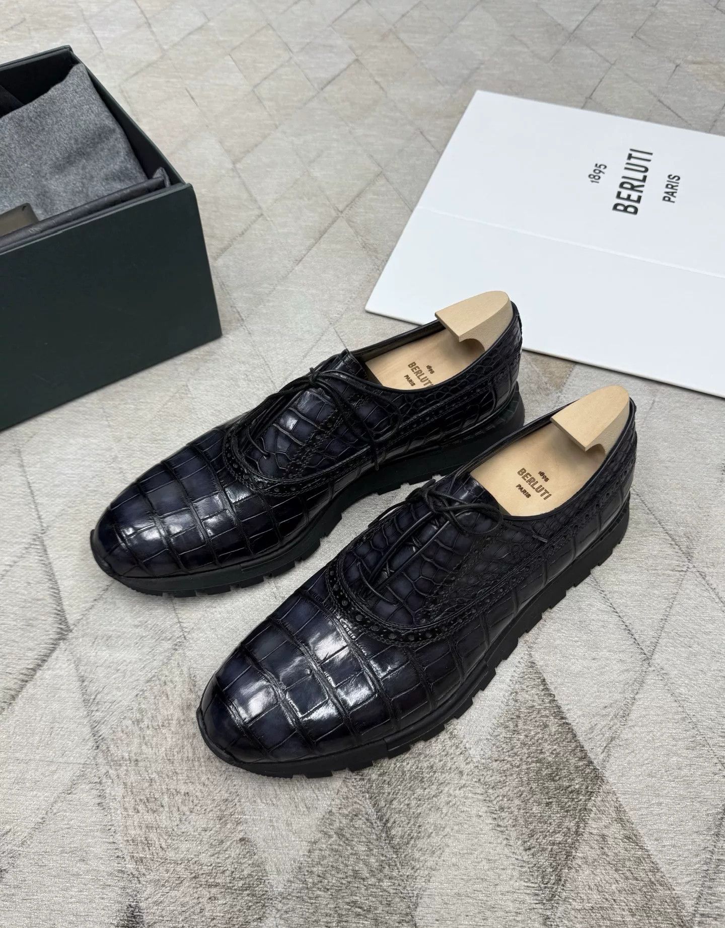 Berluti Berluti Fast Track Crocodile Leather Shoes Size US 11 / EU 44 - 5 Thumbnail