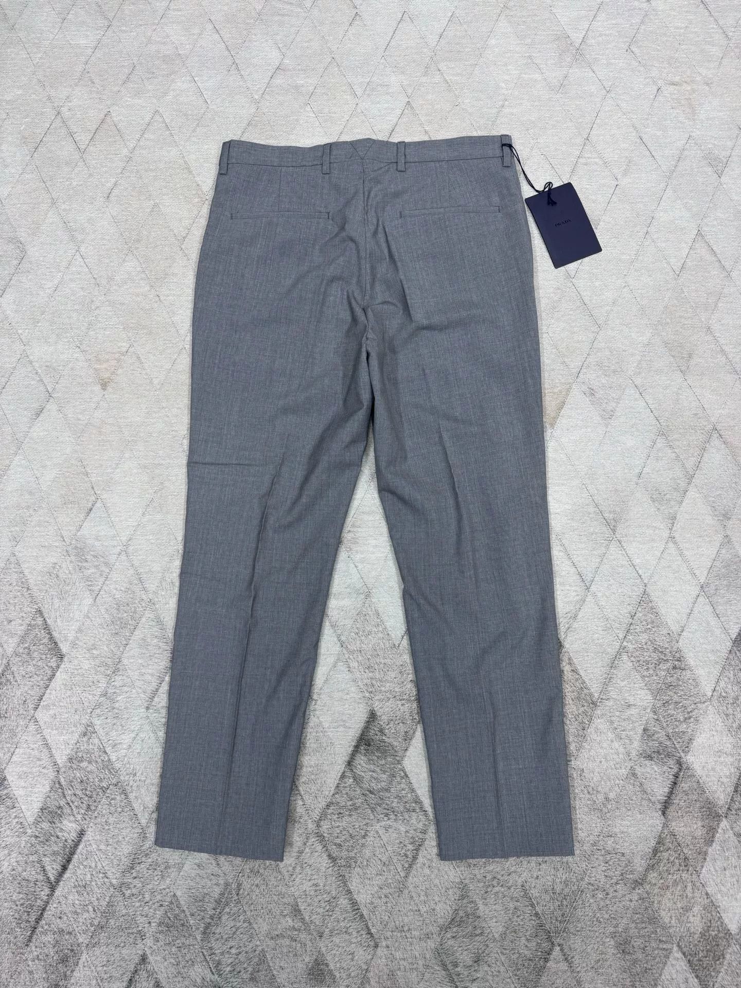 Prada Prada Gray Wool Casual Trousers Size US 32 / EU 48 - 3 Thumbnail