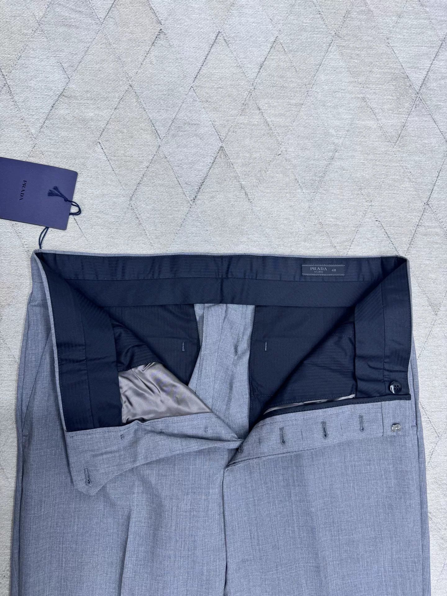 Prada Prada Gray Wool Casual Trousers Size US 32 / EU 48 - 7 Thumbnail